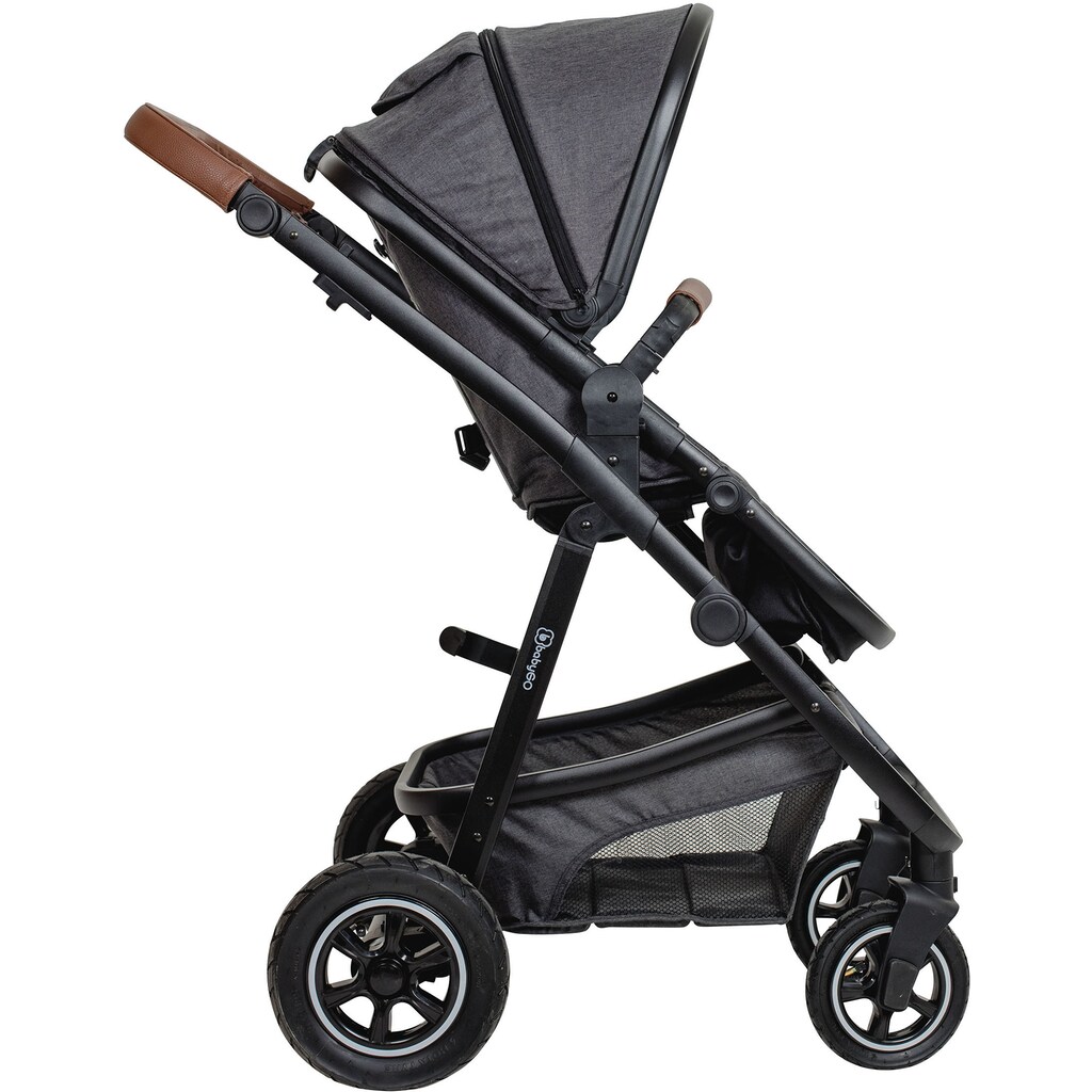 BabyGo Kombi-Kinderwagen »Simplex AIR 3in1, Grey melange«, 15 kg