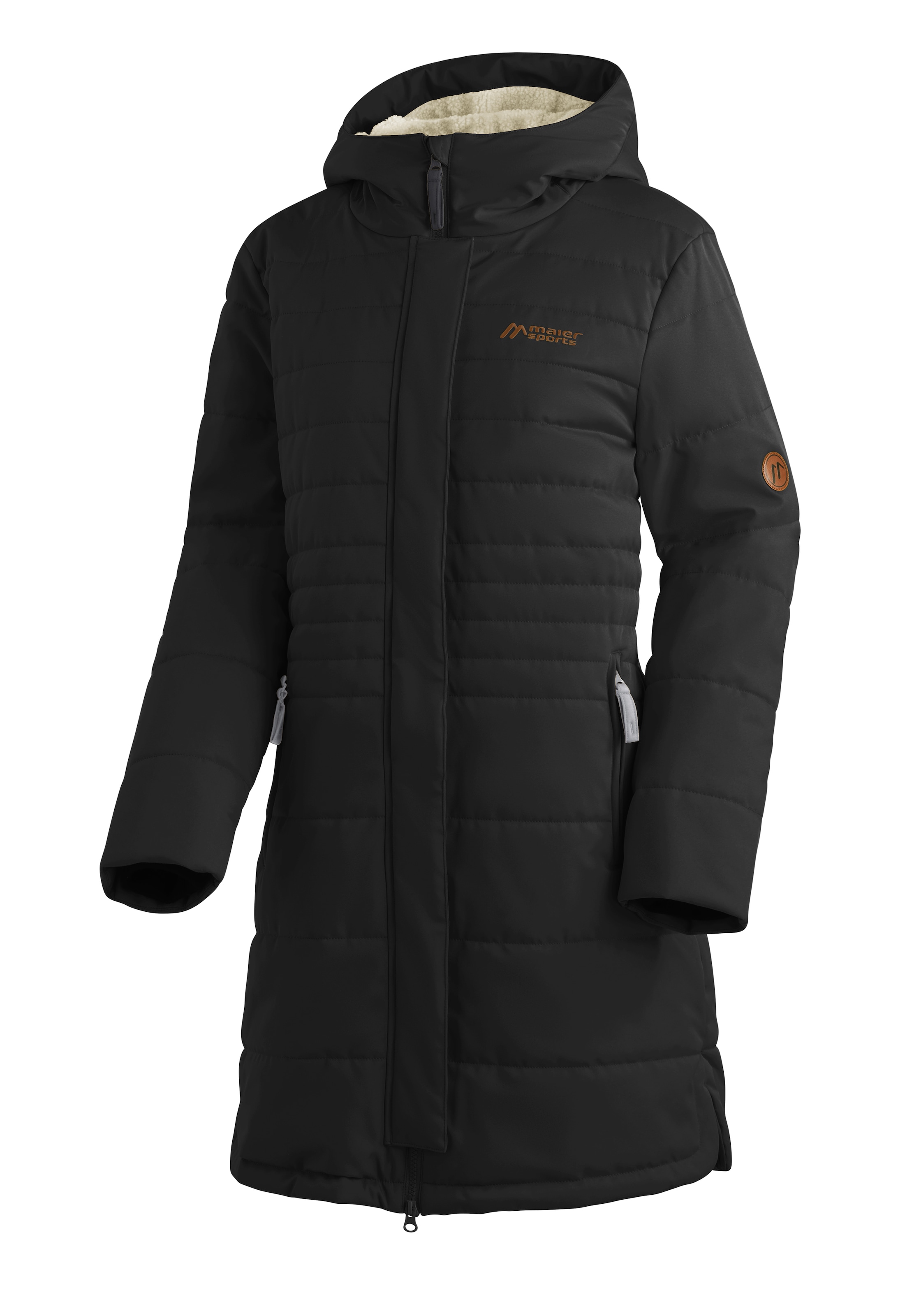 MAIER SPORTS Damen Winterjacke "LAERKE 2.0"schwarz, Gr. 36, 100% POLYESTER, Jacken, Damen Mantel, atmungsaktiver Wintermantel mit Kapuze, wasserdicht