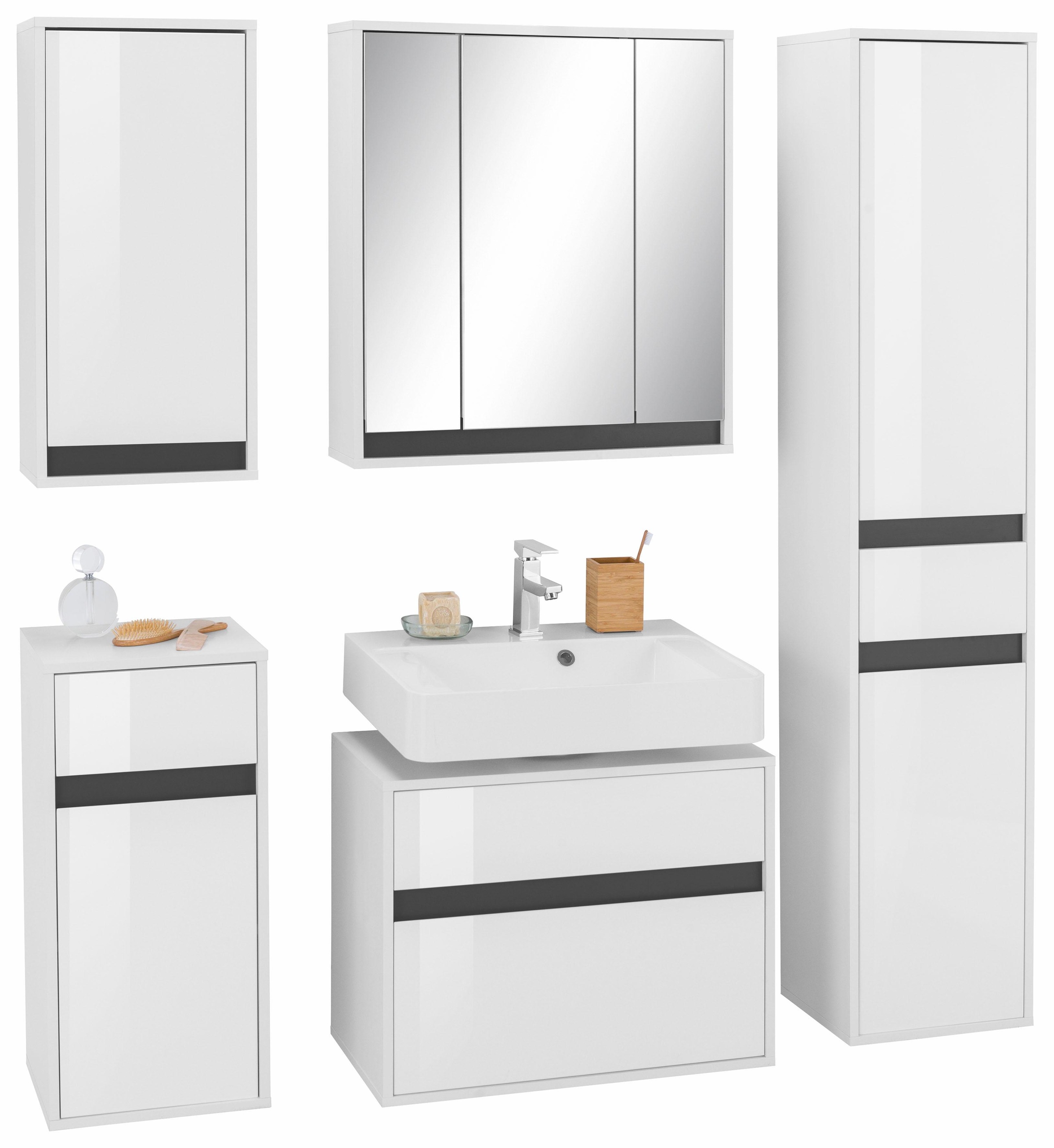trendteam Badmöbel-Set Sol, (Set, 5 St.), mit Wechselblende