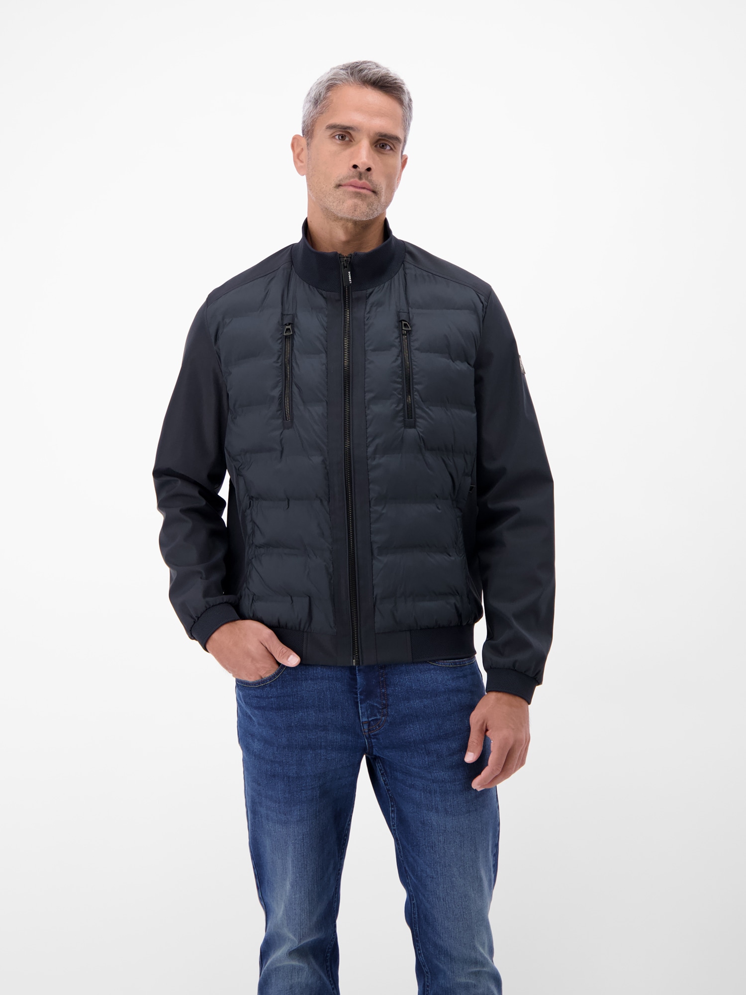 LERROS Outdoorjacke »Sportliche Hybrid-Jacke« ohne Kapuze Wasser- und windabweisend, leicht gefüttert, langarm, Brusttaschen