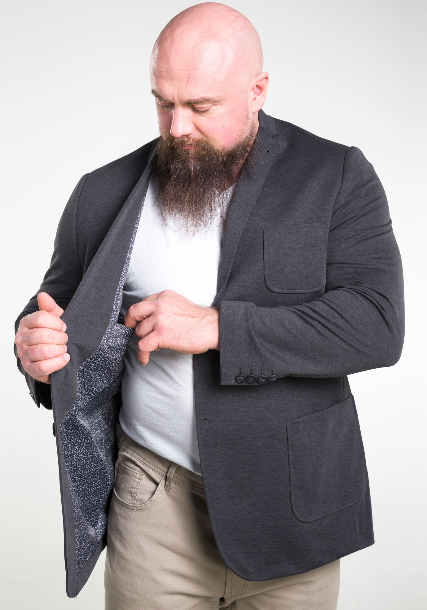 Mans World Plus Jerseysakko "Grosse Grössen" günstig online kaufen