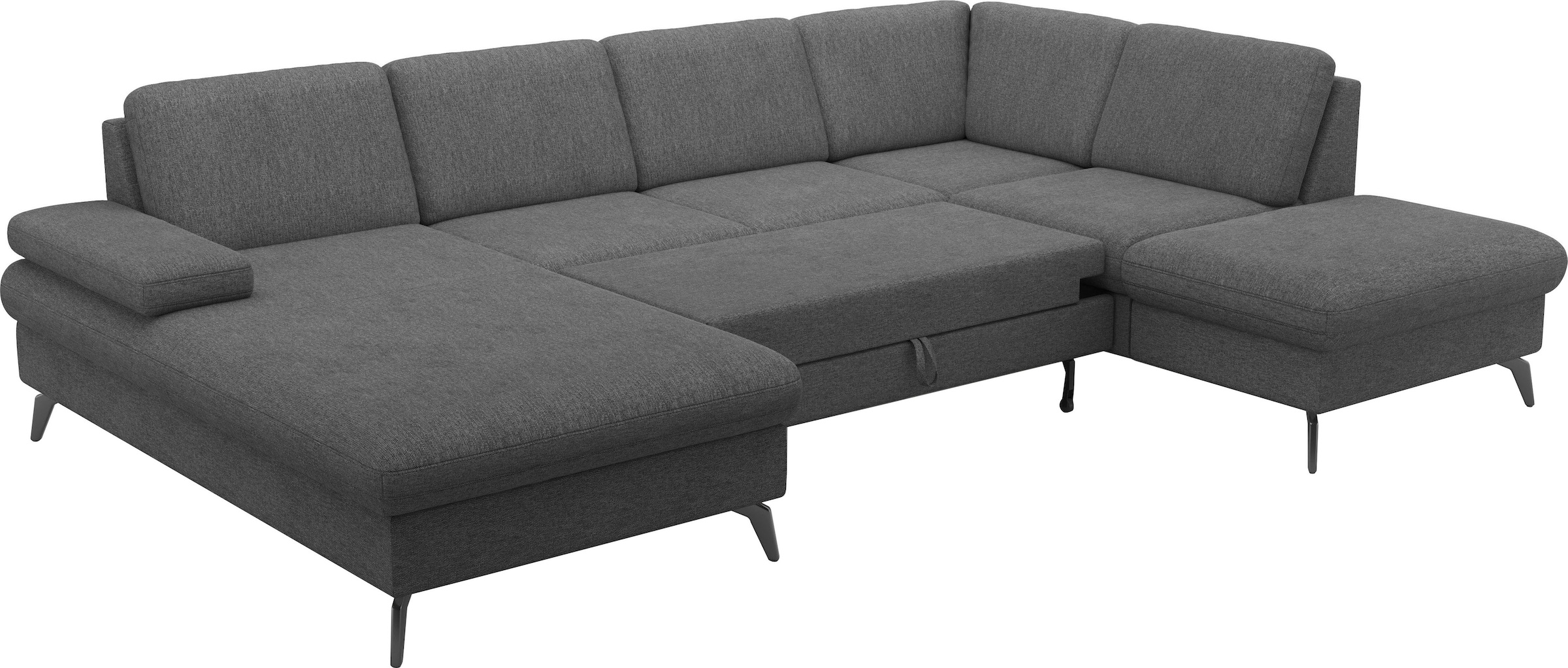 sit&more Wohnlandschaft »Morris Jubi U-Form«, inkl. Armteilfunktion und 1 Zierkissen, wahlweise mit Bettfunktion