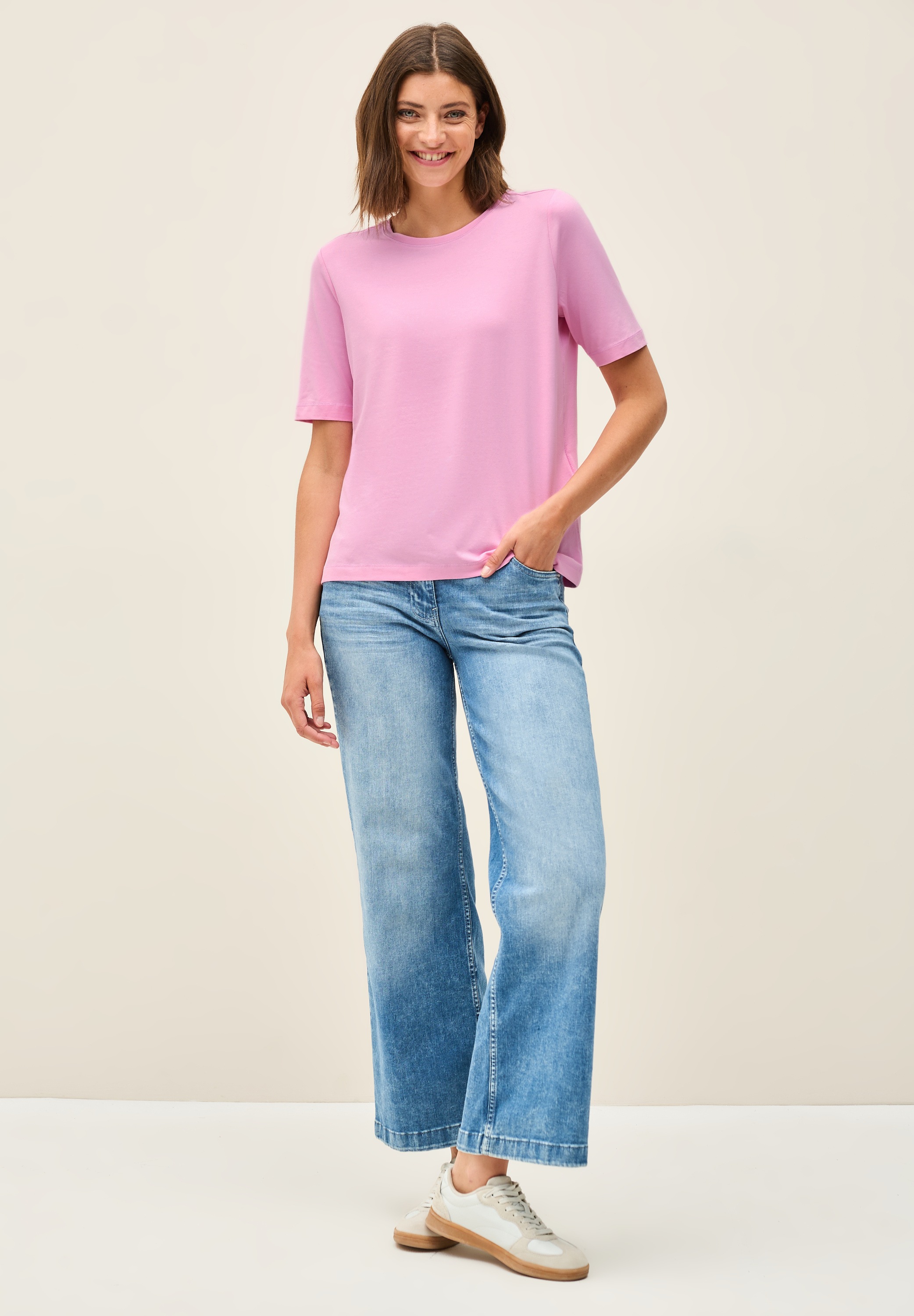 Cecil T-Shirt, im soften Baumwoll-Mix