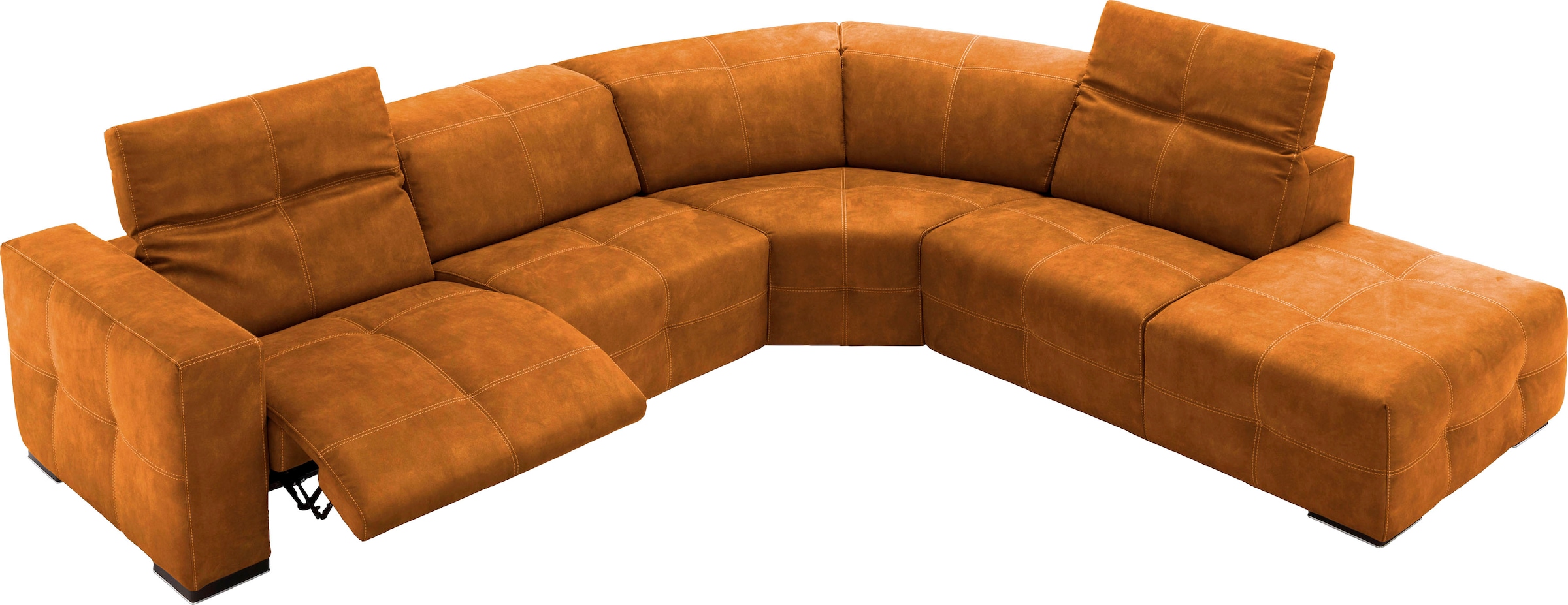 Egoitaliano Ecksofa "Sauvanne, Designsofa der Extraklasse, elegant und bequem, L-Form" wahlweise mit elektrischer Relaxfunktion, Kopfteilverstellung