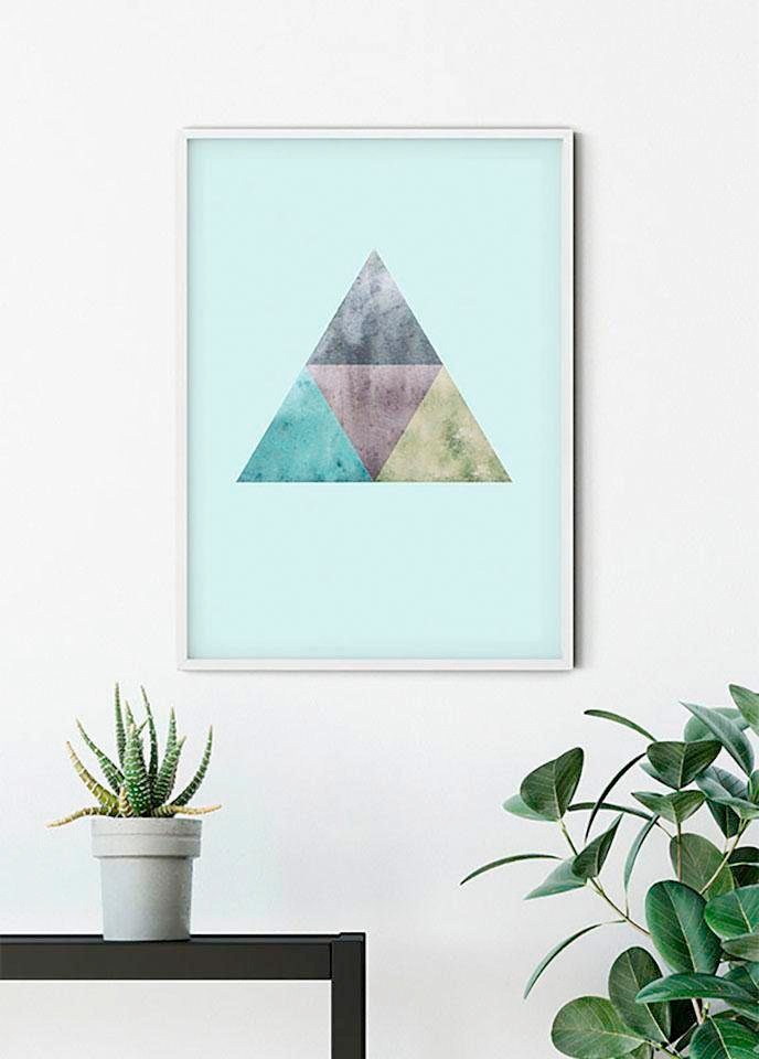 Thumbnail - Komar Bild "Triangles Top Blue", Formen-Kunst, (1 St.), Wandbild zur Dekoration - ohne Rahmen