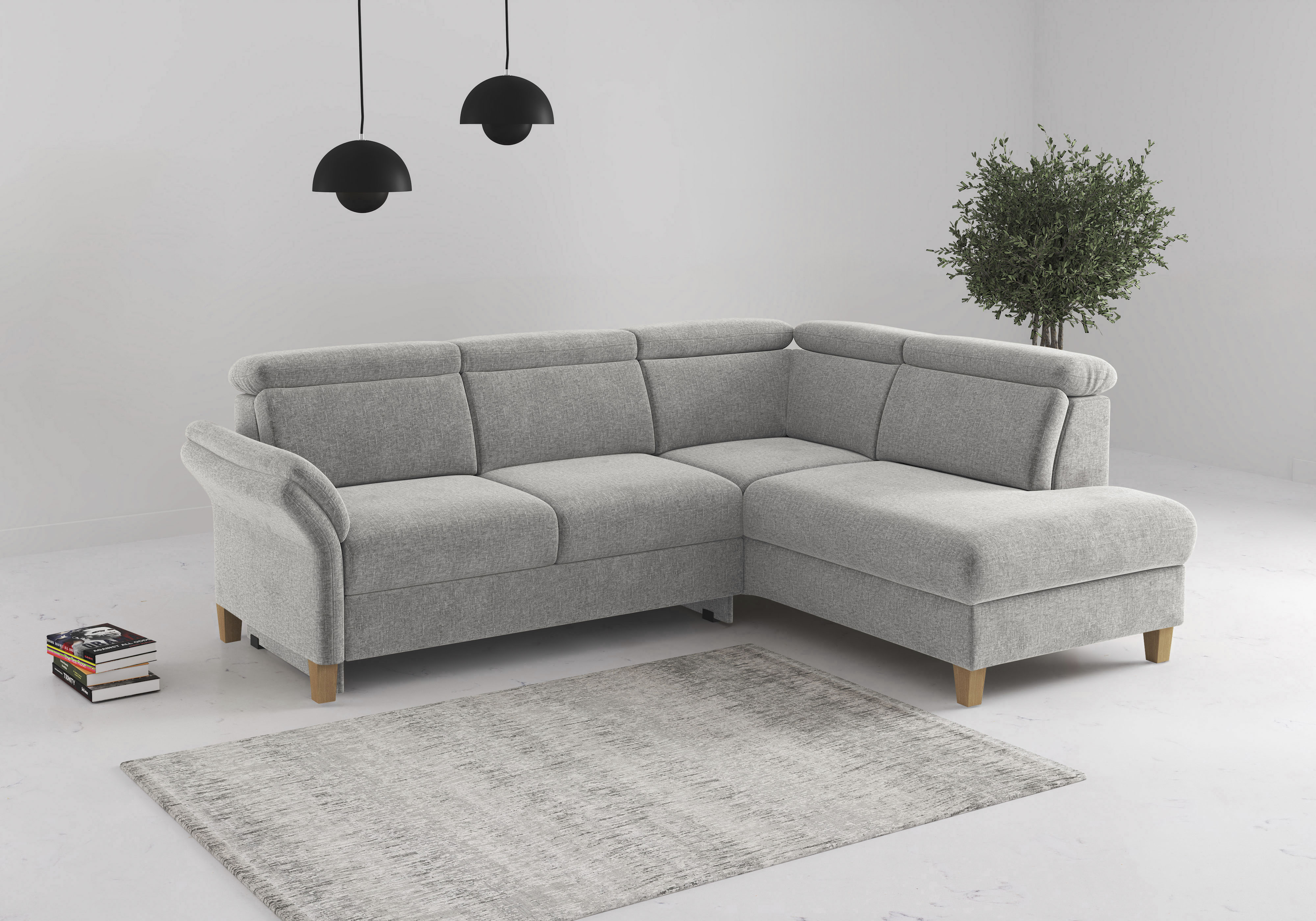 OTTO home Ecksofa "Glendale, L-Form" inkl. Kopfteilverstellung, wahlweise mit Vorziehsitz und Bettkasten