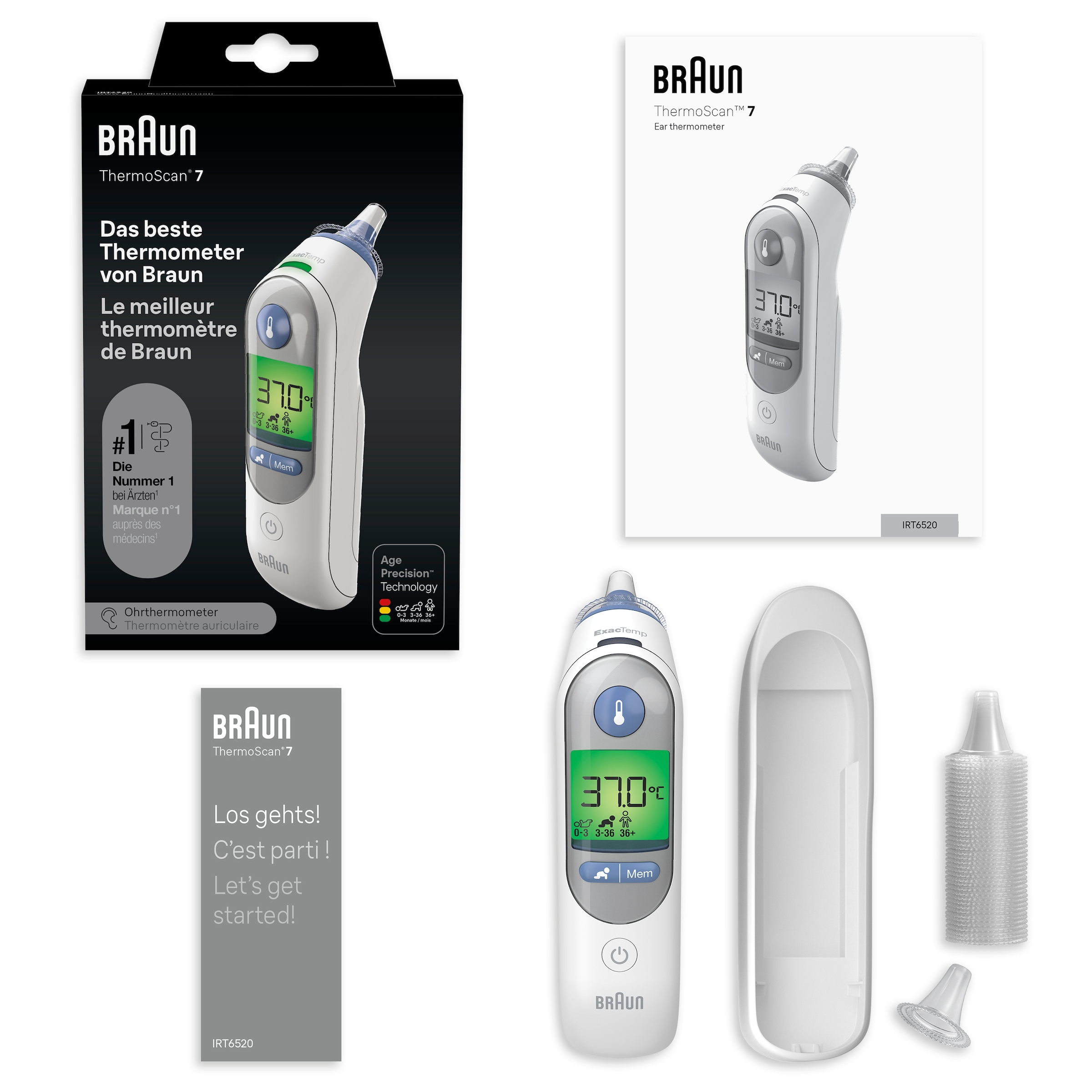 Braun Ohr-Fieberthermometer »ThermoScan® 7 Ohrthermometer mit Age Precision® - IRT6520«, Für alle Altersgruppen geeignet, einschließlich Neugeborener