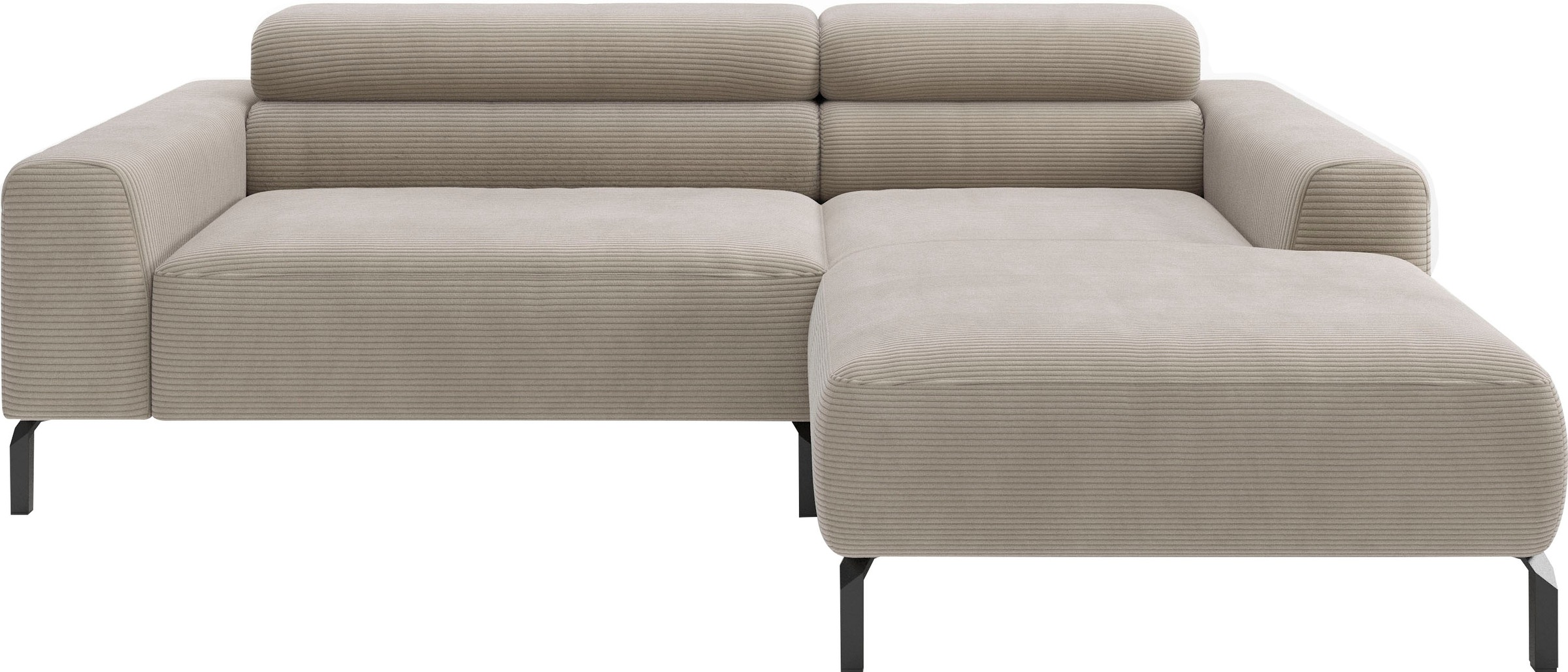 Home affaire Ecksofa "Ecksofa, L-Form, incl. Kopfteilverstellung, Breite 223 cm" wahlweise elektrische Sitztiefenverstellung