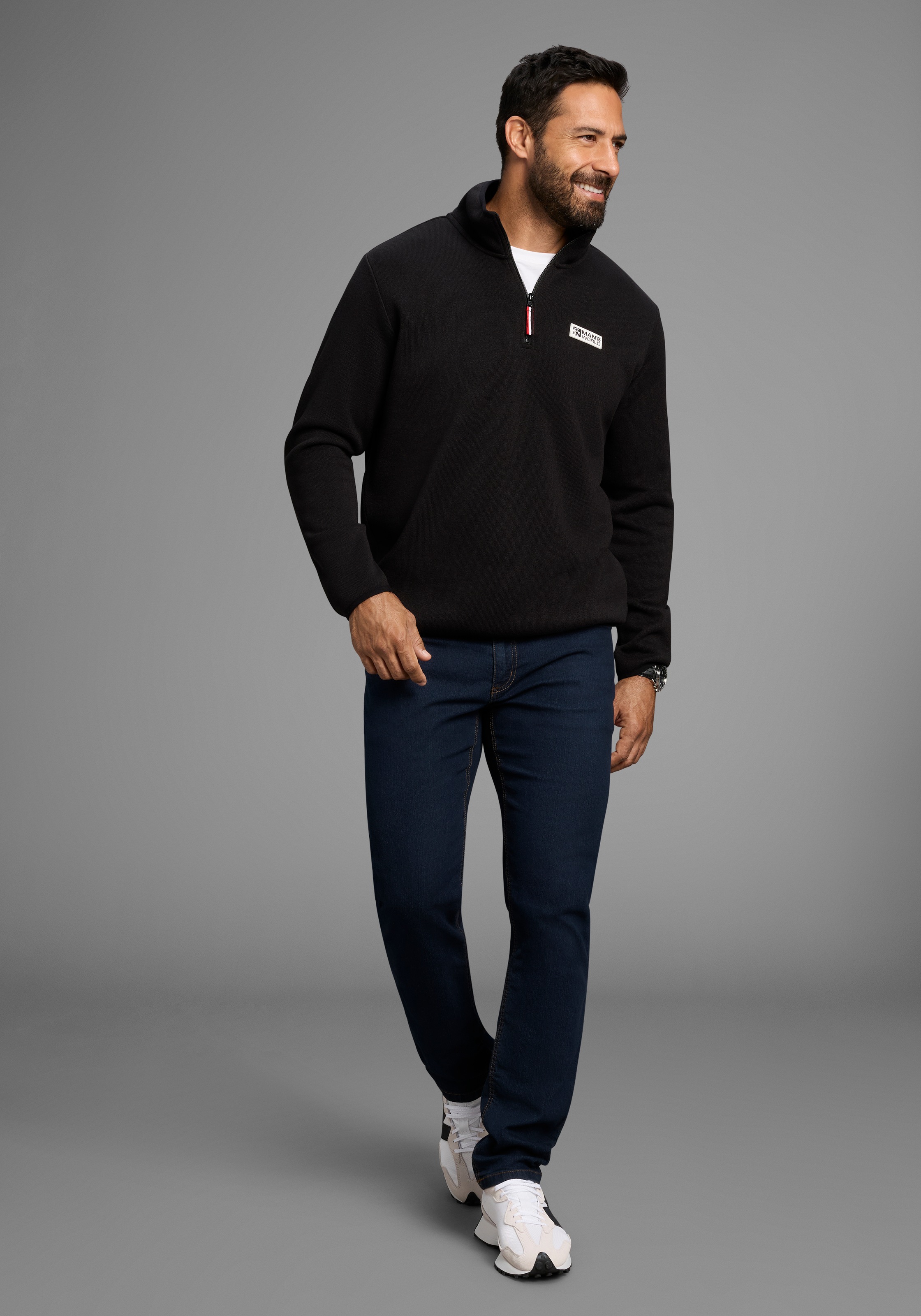 Man's World Fleece Pullover Schwarz 5XL 3