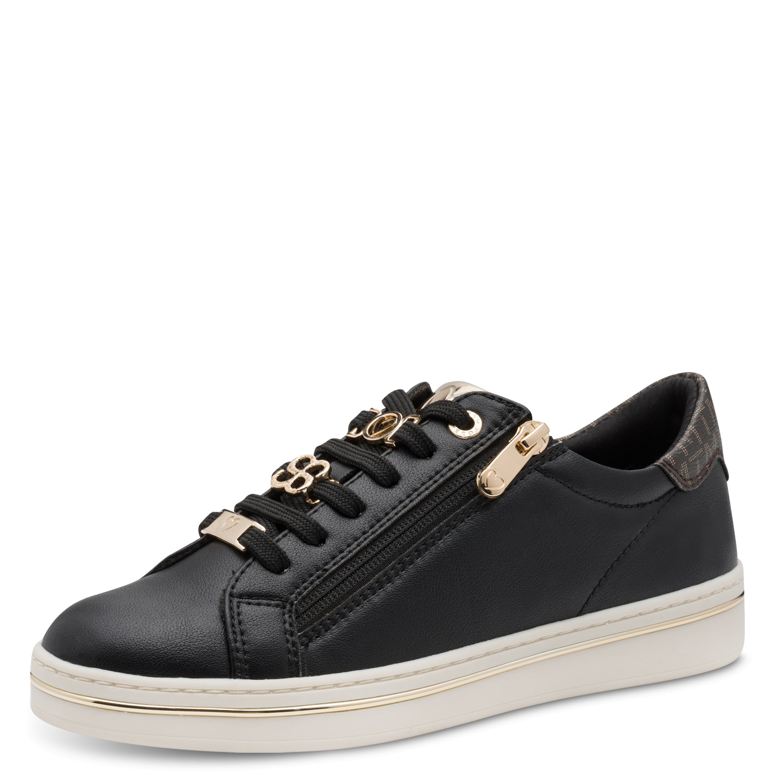 MARCO TOZZI Plateausneaker, Freizeitschuh, Halbschuh, Schnürschuh mit Logos günstig online kaufen