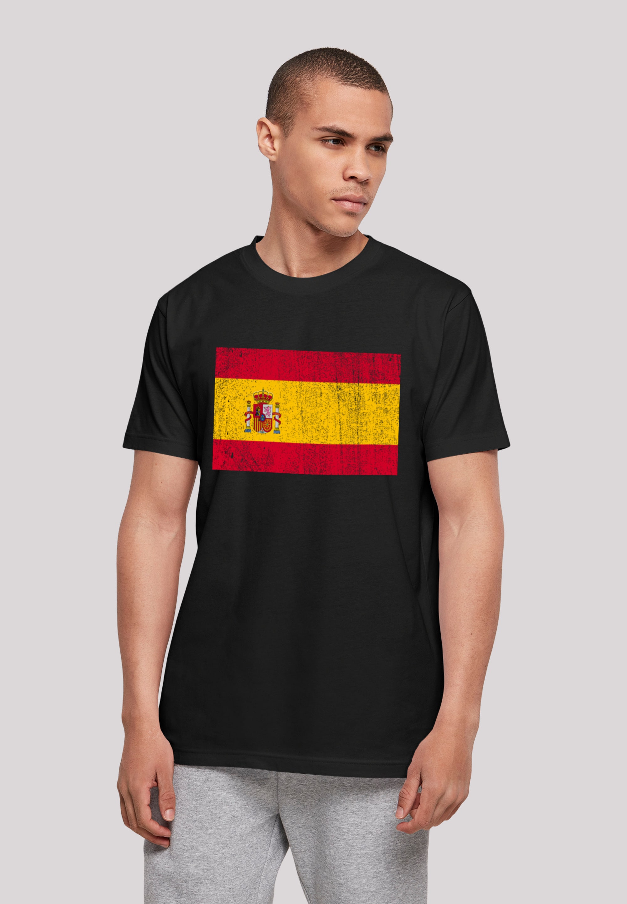 »Spanien Angabe ▷ Keine für Spain | BAUR Flagge distressed«, F4NT4STIC T-Shirt