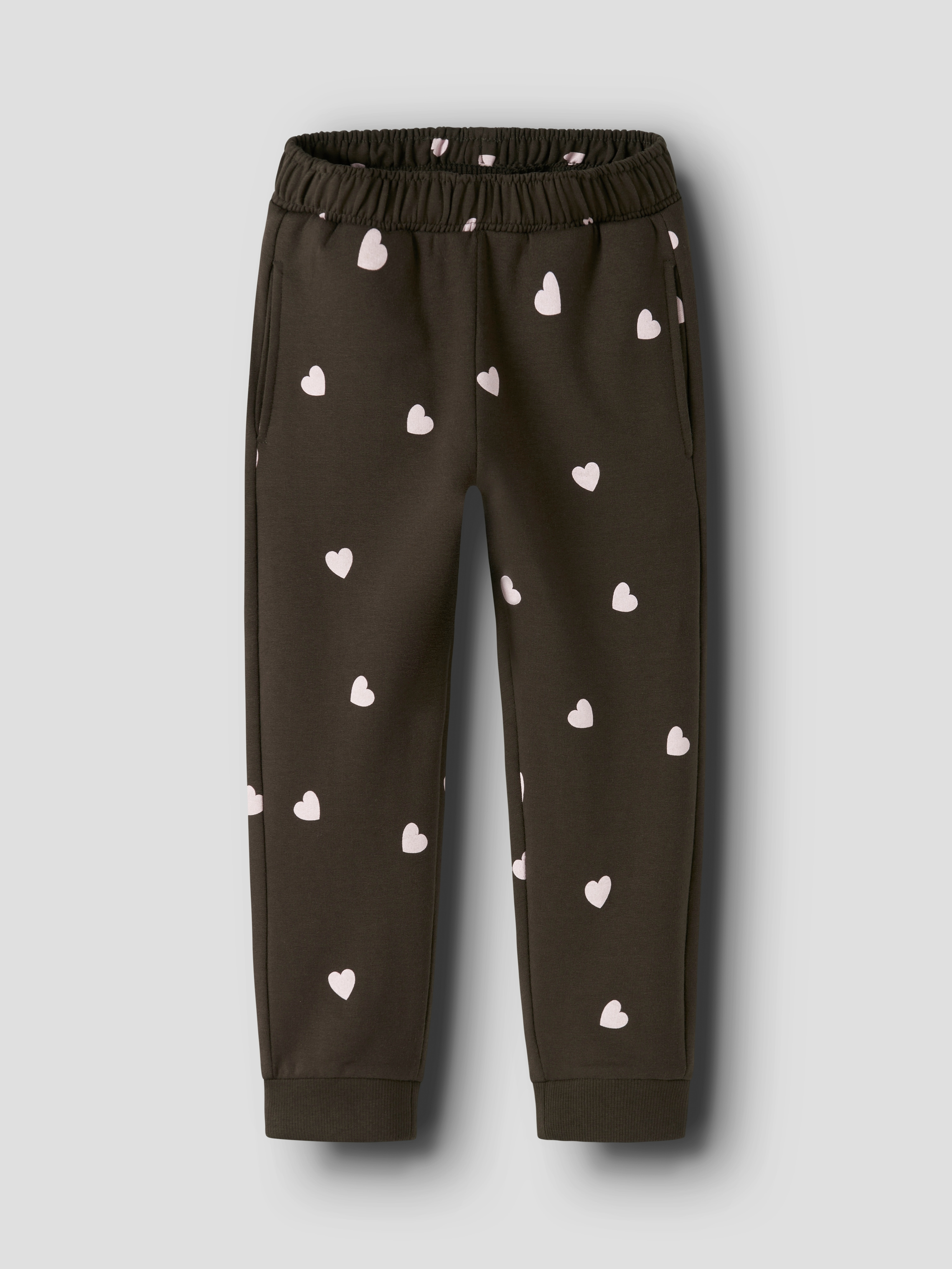 NAME IT Mädchen Sweatpants "NMFNEHEART SWEAT PANT BRU"delicioso, Gr. 116, bedruckt, Sweatware, Obermaterial: 95% Baumwolle, 5% Elasthan, Hosen