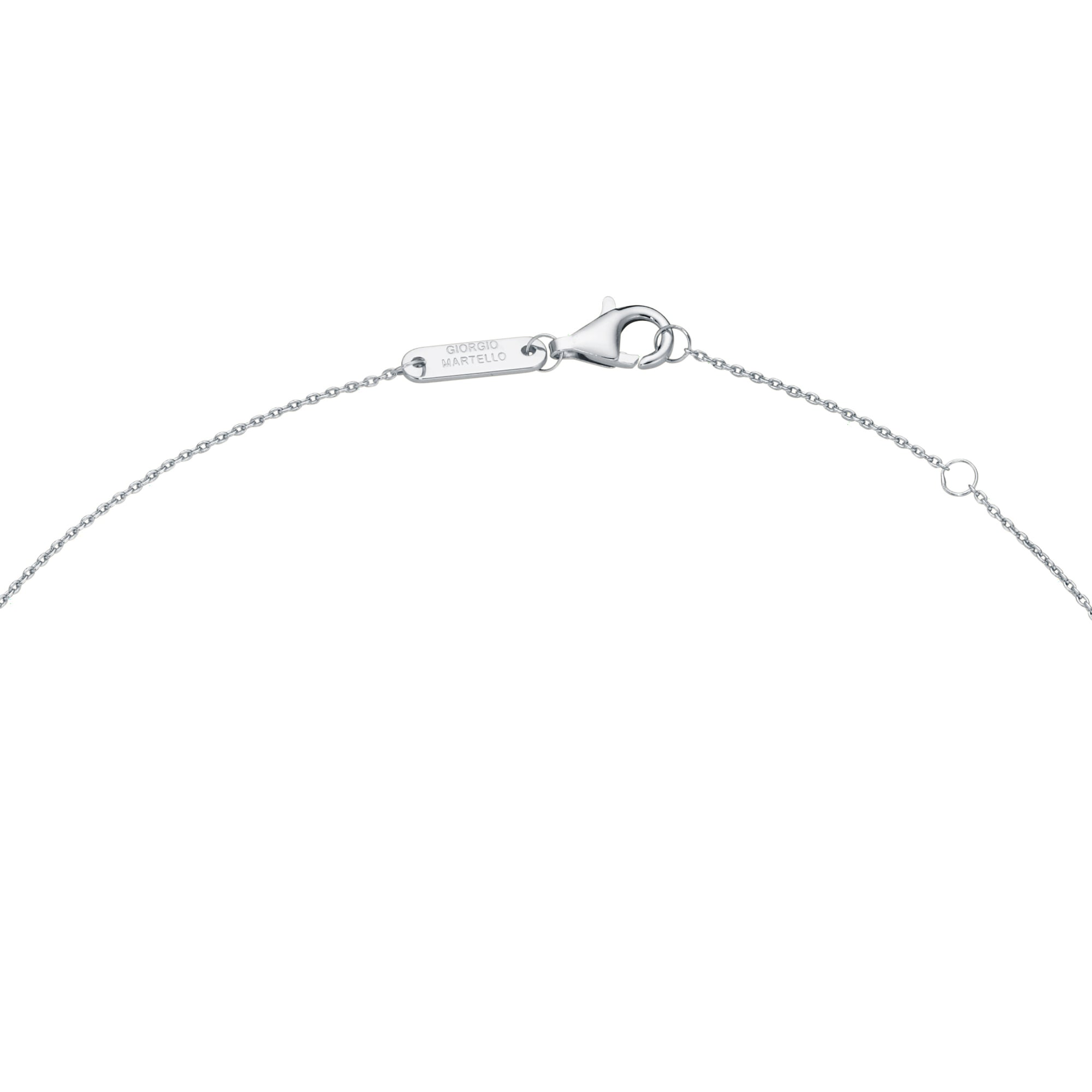GIORGIO MARTELLO MILANO Collier »zwei Herzen, mit weißen Zirkonia, Silber 925«