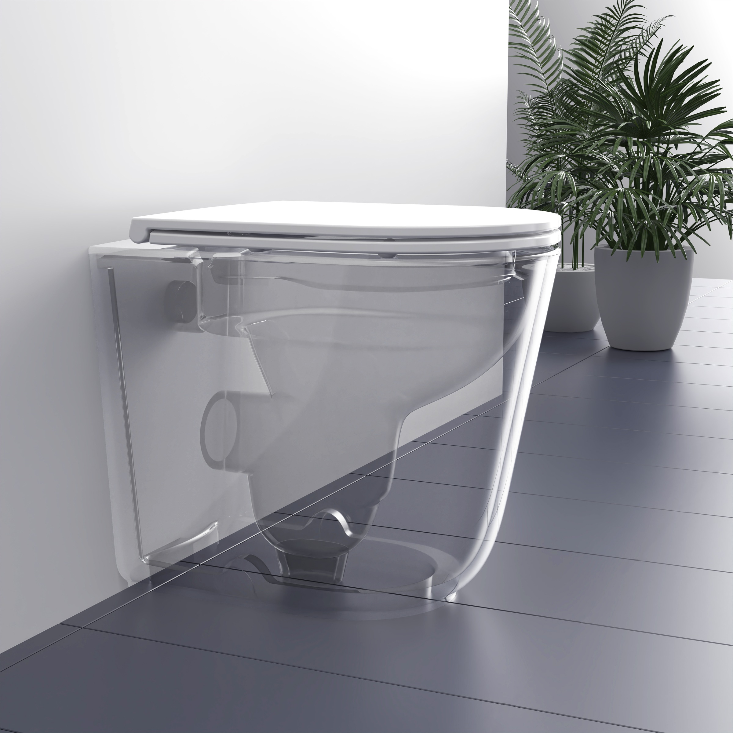 welltime Tiefspül-WC »Cascata Design« Vortex-Flush