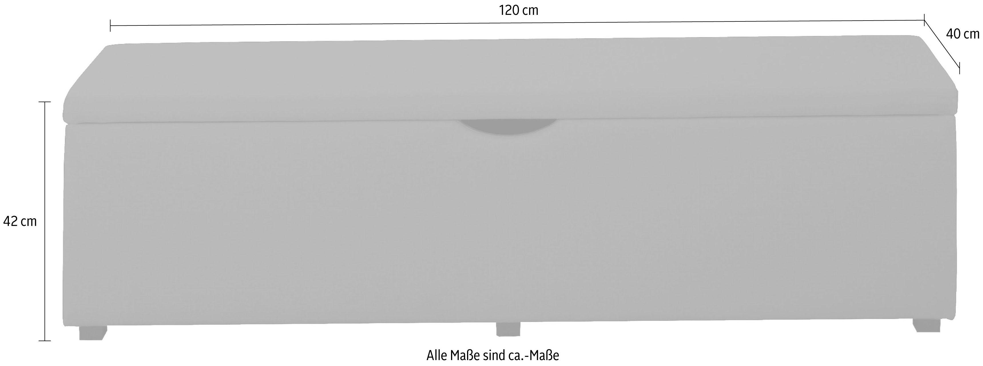 Thumbnail - PLACES OF STYLE Hockerbank "Standard" Breite 120cm oder 160cm, auch als Garderobenbank oder Bettbank