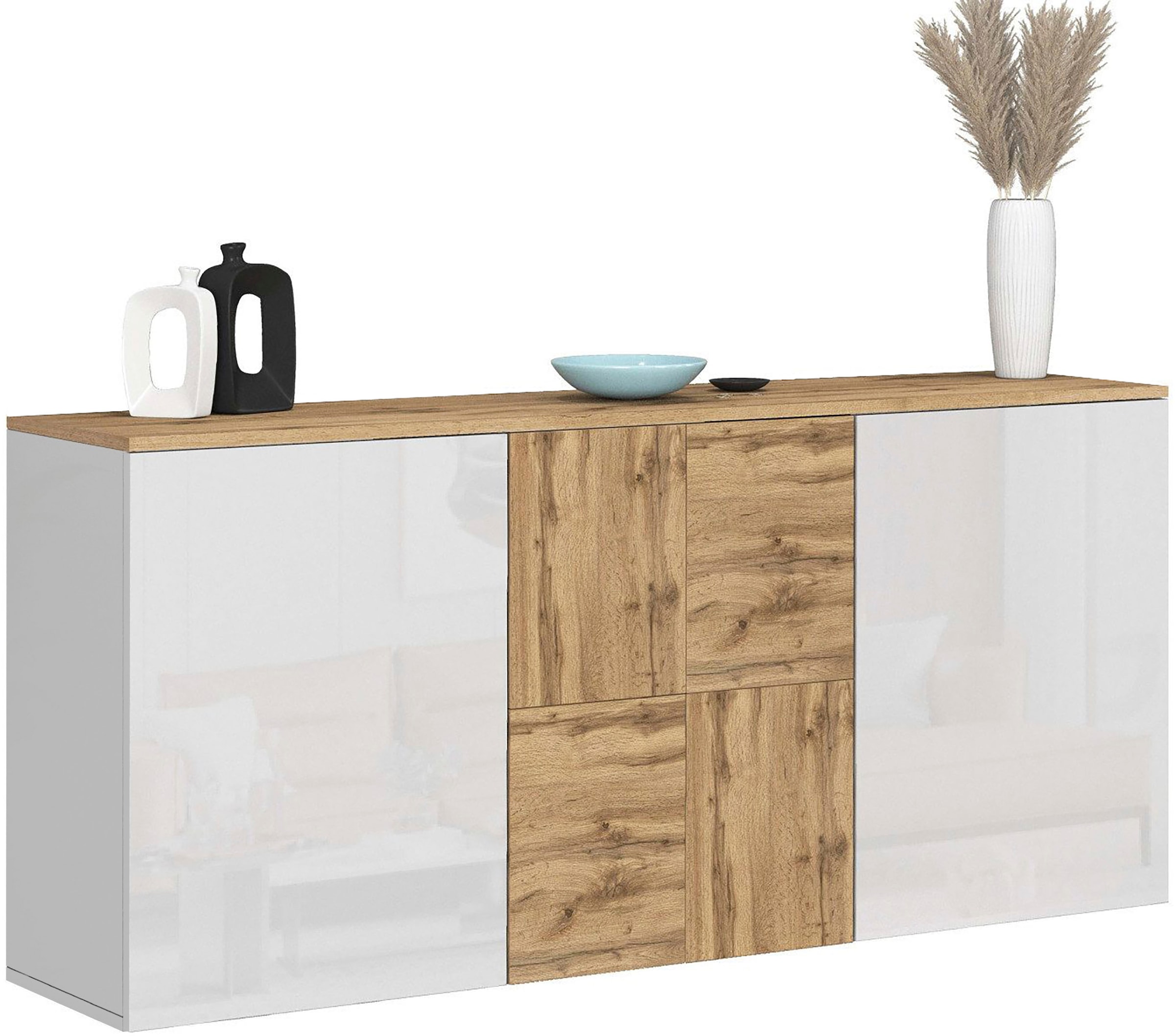OTTO home Sideboard "ISEO, Kommode, Schrank, Sideboard, Lowboard, 6 Fächer, günstig online kaufen