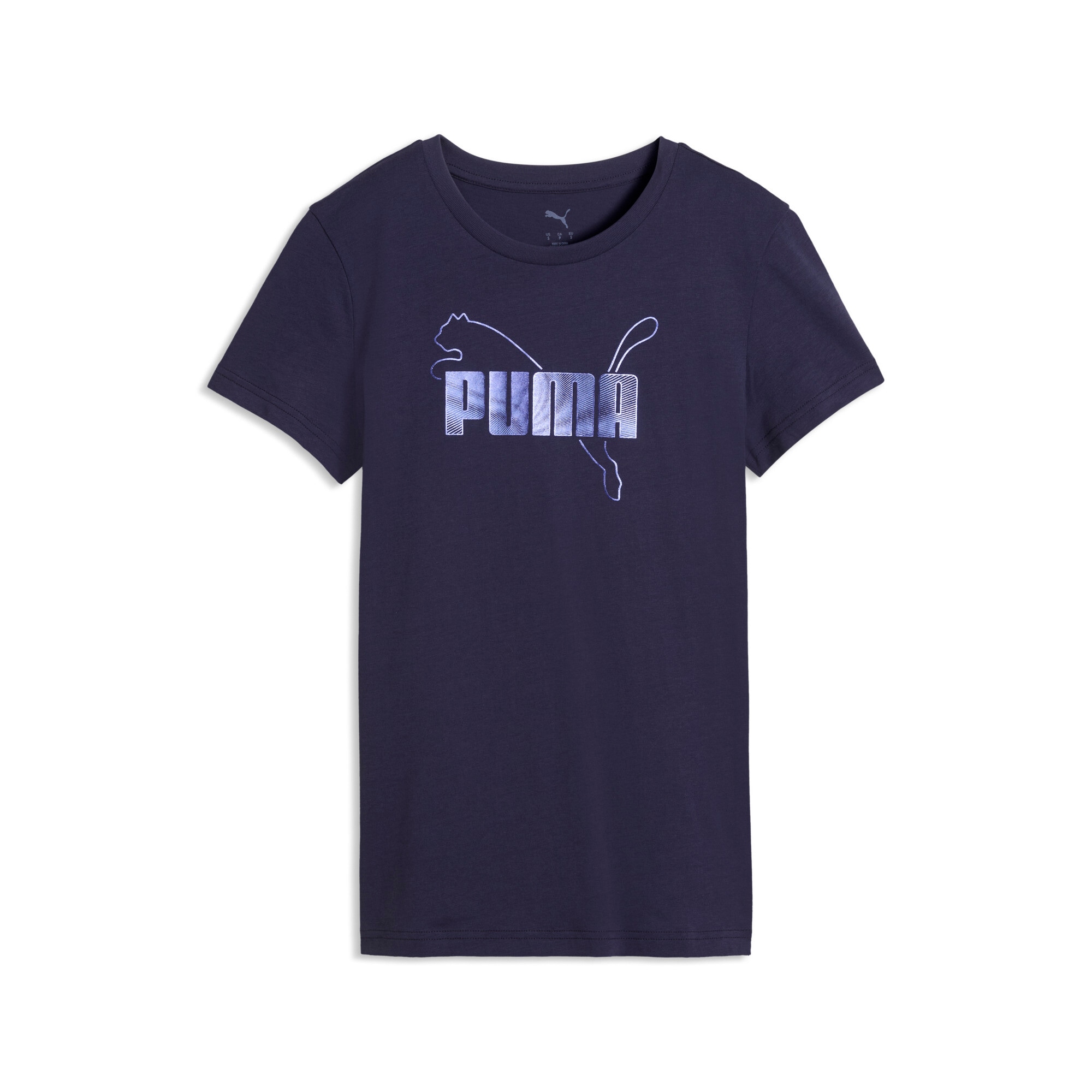 PUMA T-Shirt »ESS LOGO LAB METALLIC TEE« Regular Fit, mit Rundhalsausschnitt, aus Baumwolle