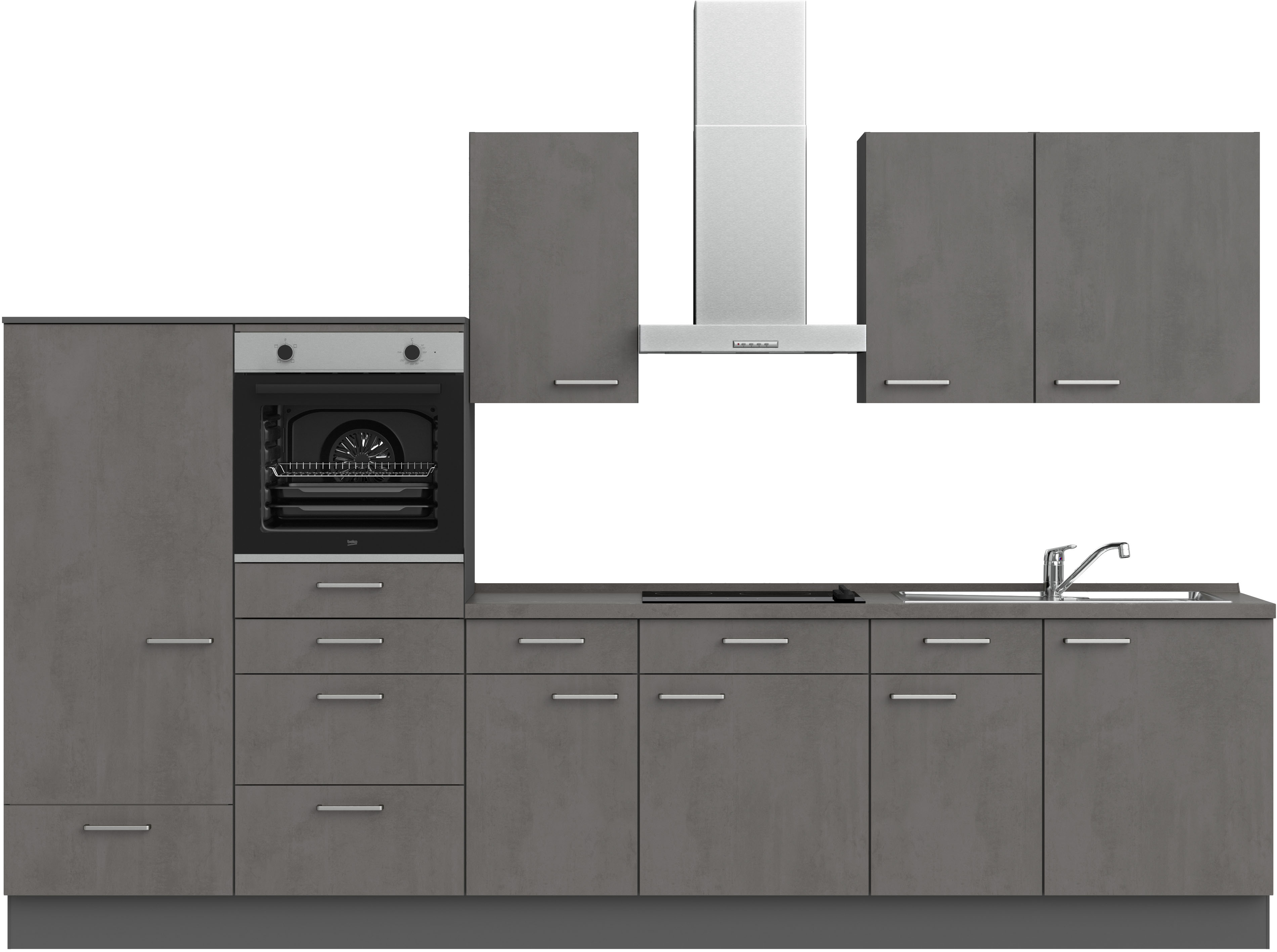 nobilia 1100000002199 ""Riva I", NEU: individuell anpassbar mit gratis Profi-Beratung" vormontiert, Breite 330 cm, Ausrichtung wählbar, wahlw. mit E-Geräten