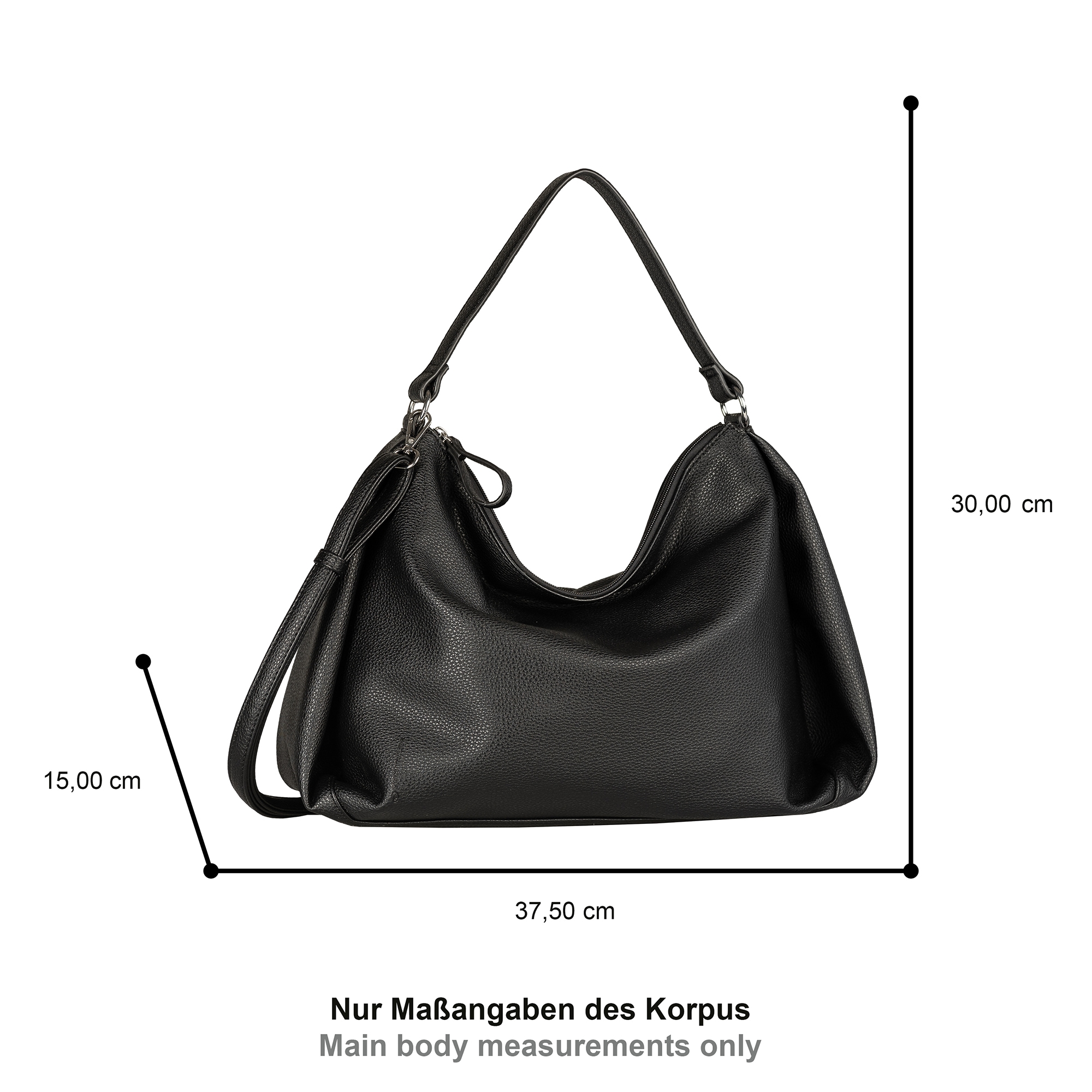 TOM TAILOR Hobo »Cassia«, leicht genarbtes Lederimitat mit ausgefeiltem Schnitt für viel Volumen