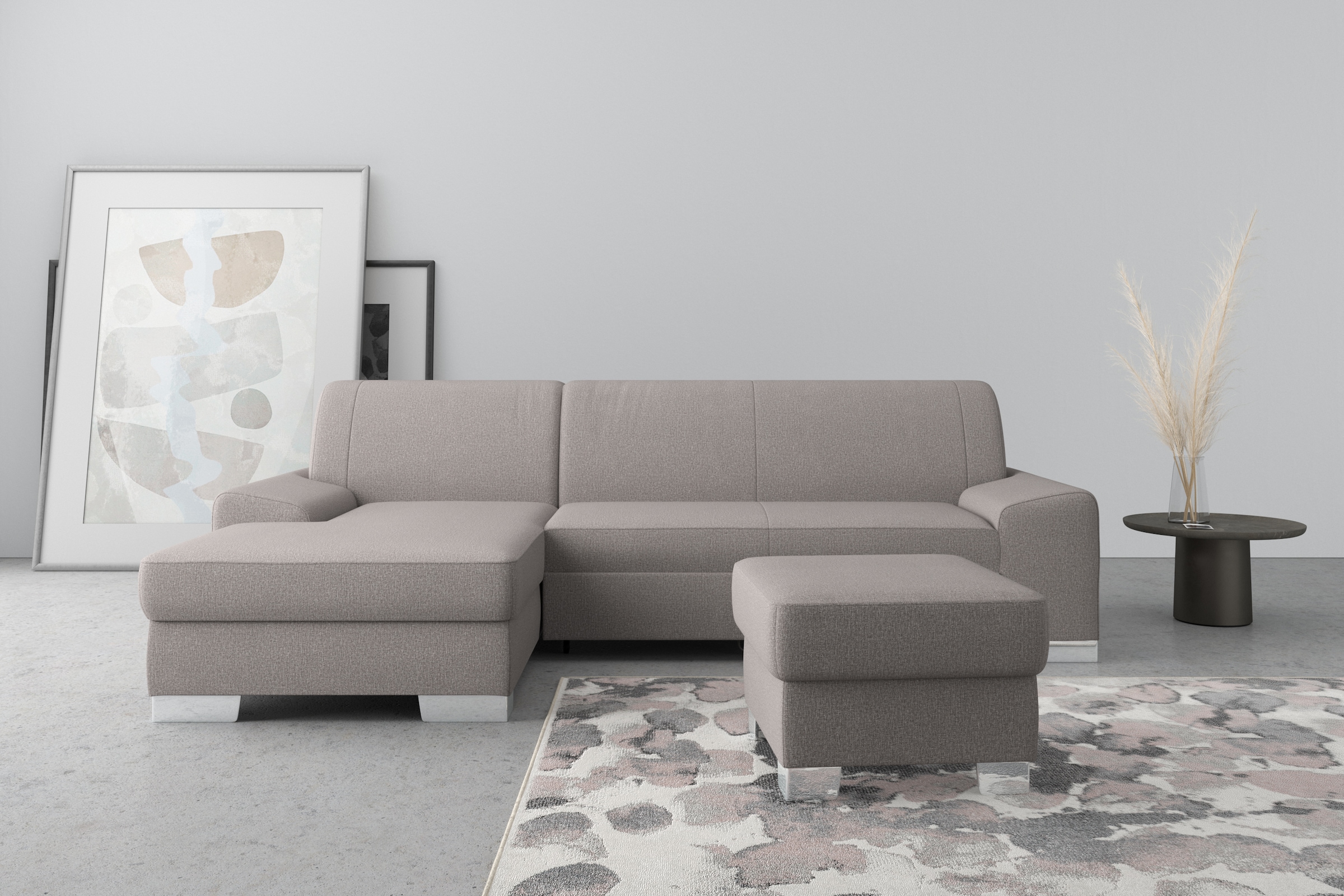 DOMO collection Ecksofa "Anzio L-Form, whlw. Bettfunktion, Federkern, hochw günstig online kaufen