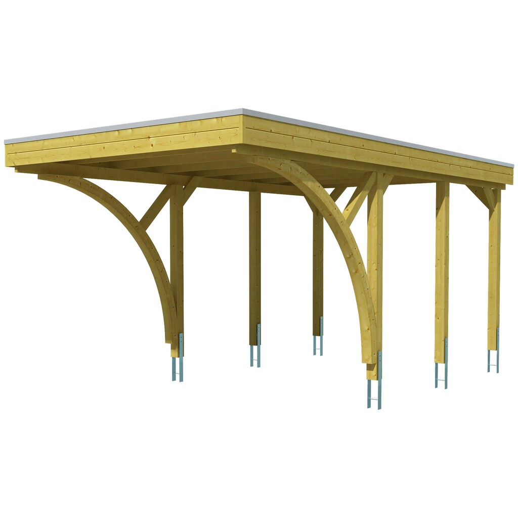 Skanholz Einzelcarport »Friesland 6«, Holz, 270 cm, grün-braun