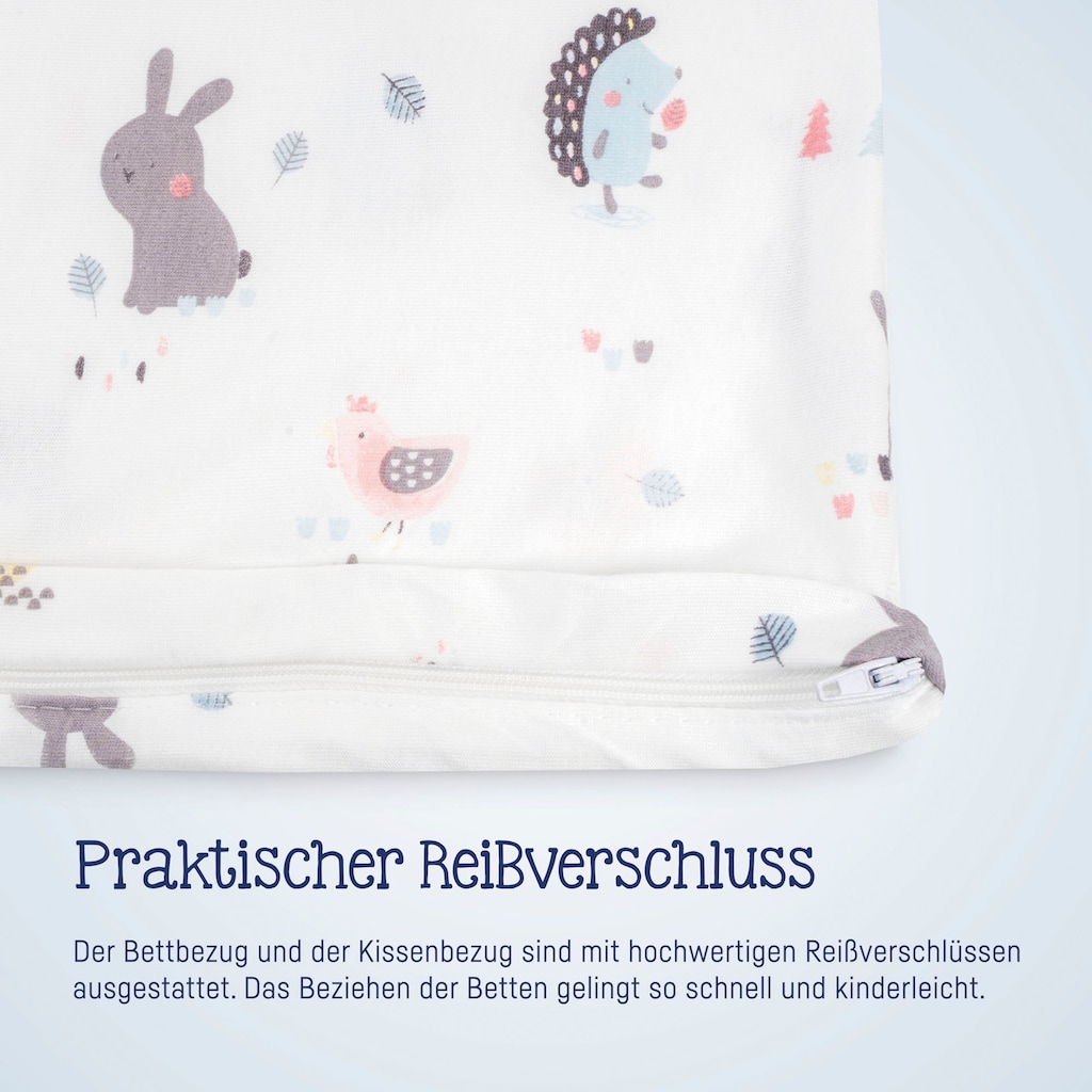 Julius Zöllner Kinderbettwäsche »Crazy Animals«, (2 tlg.)