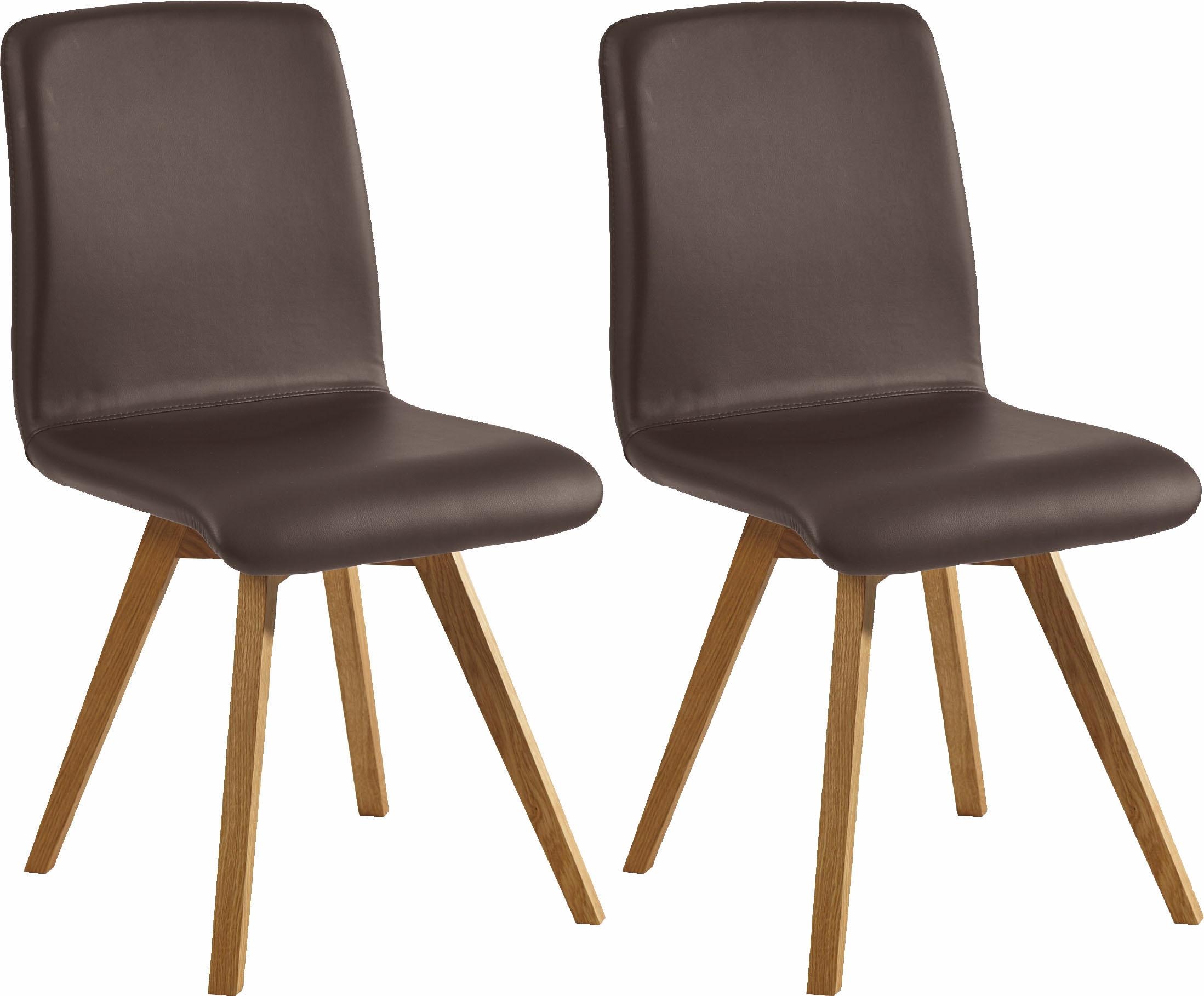 massivline&more 4-Fußstuhl "Karla" (Set) 2 Stk. Kunstleder Gestell aus Mass günstig online kaufen