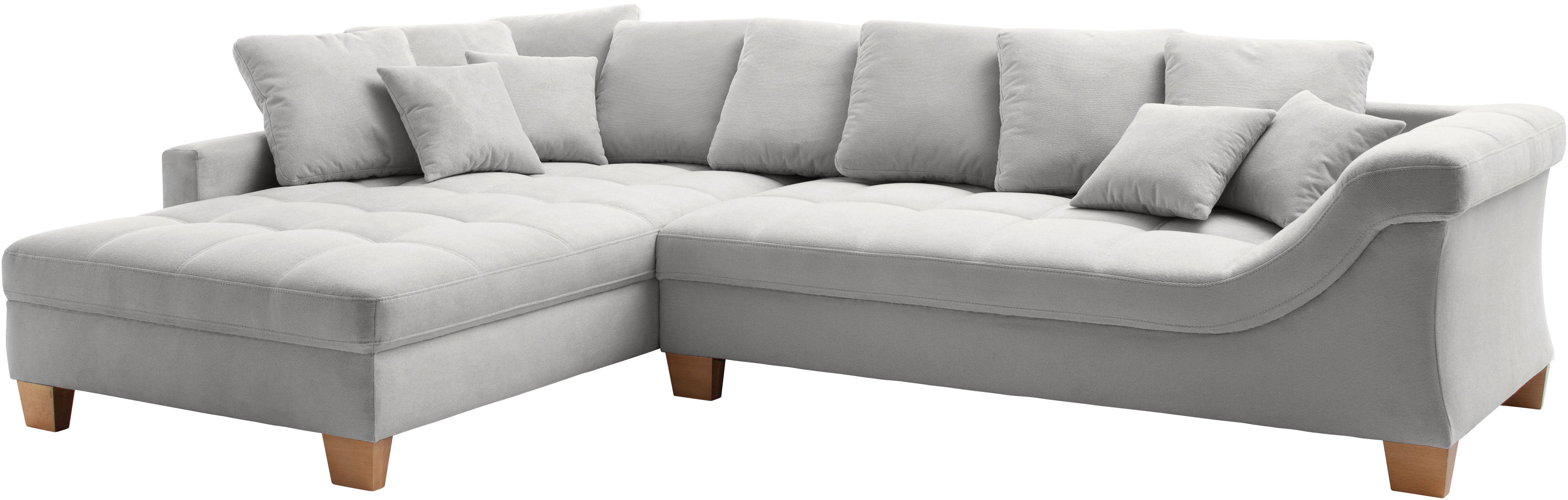 Thumbnail - Mr. Couch Ecksofa "Bologna, L-Form, mit Holzfüßen" wahlweise mit Kaltschaum