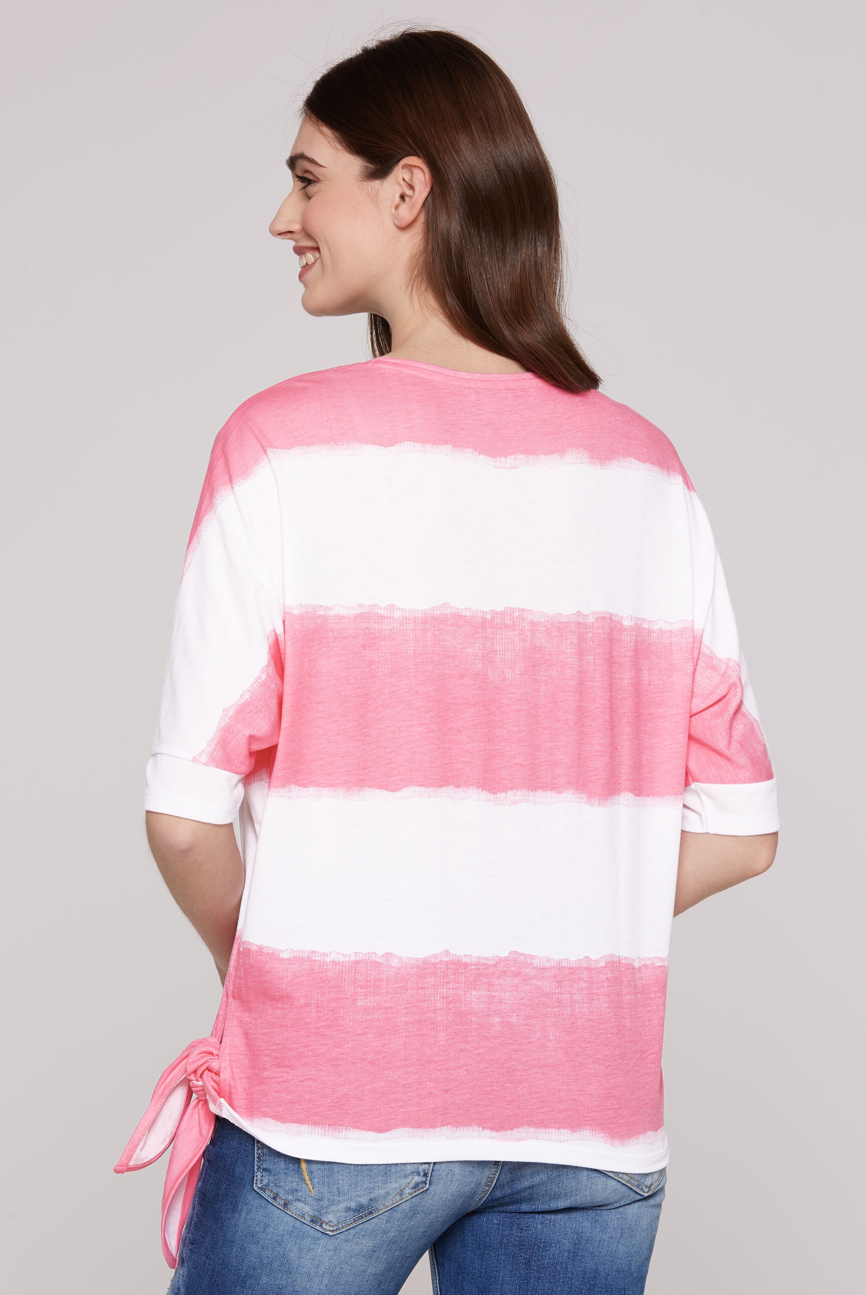 SOCCX Rundhalsshirt, mit Knoten-Saum