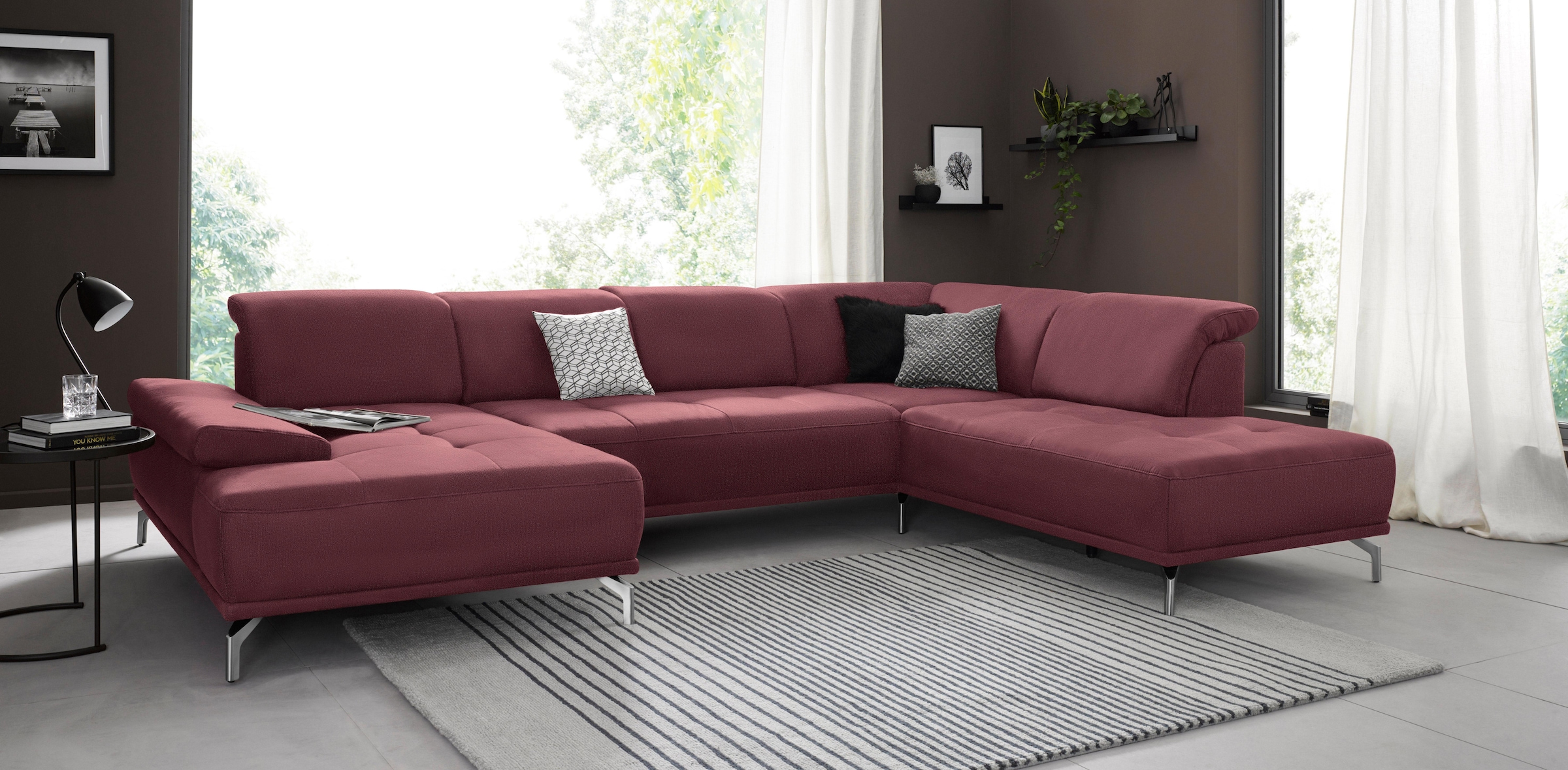 Home affaire Wohnlandschaft "Caluna" Inkl.Sitztiefenverstellung, wahlweise günstig online kaufen