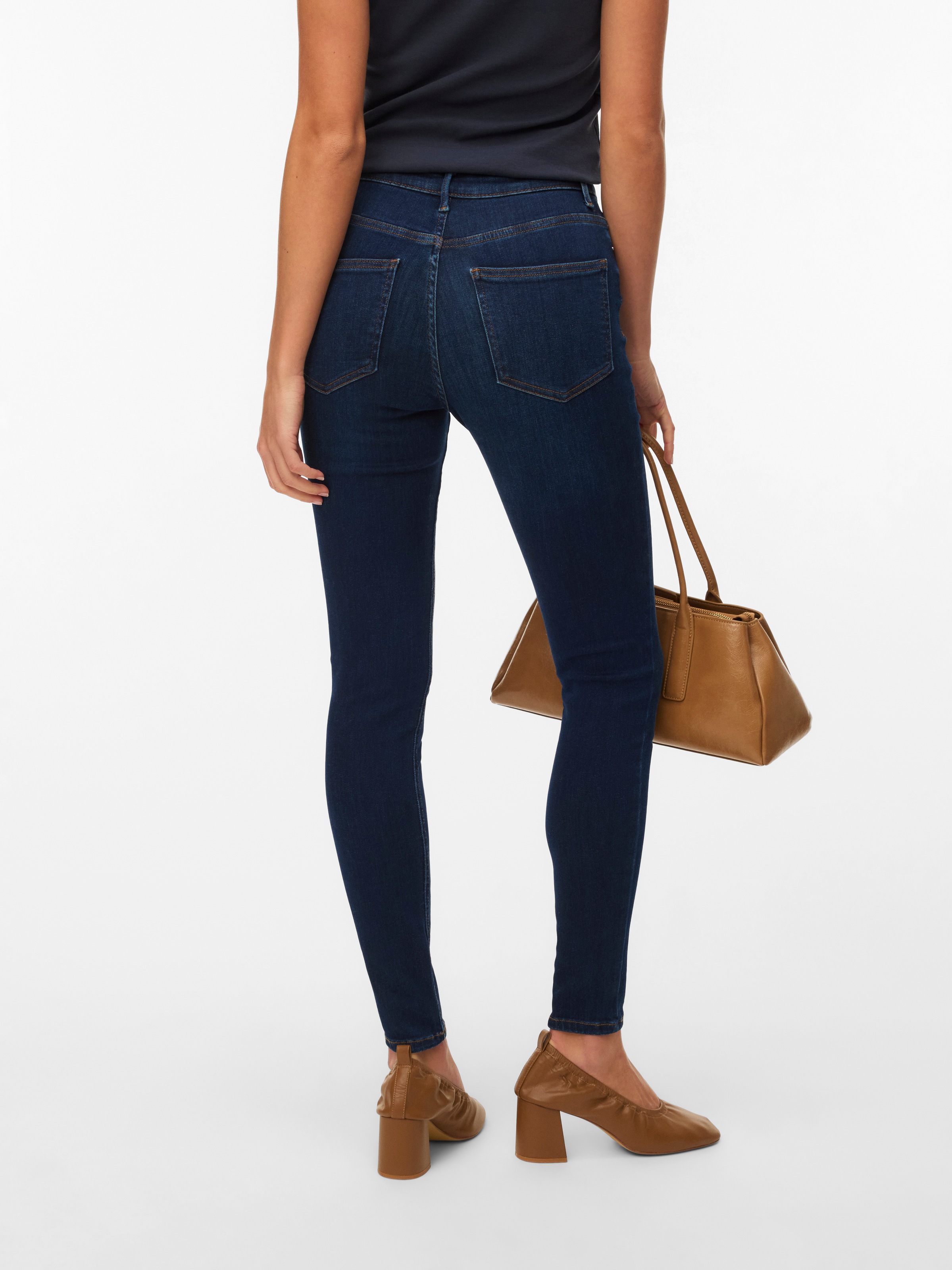 Vero Moda Skinny-fit-Jeans "VMPOLLY MR SKINNY JEANS RA3051 NOOS" Baumwollmi günstig online kaufen
