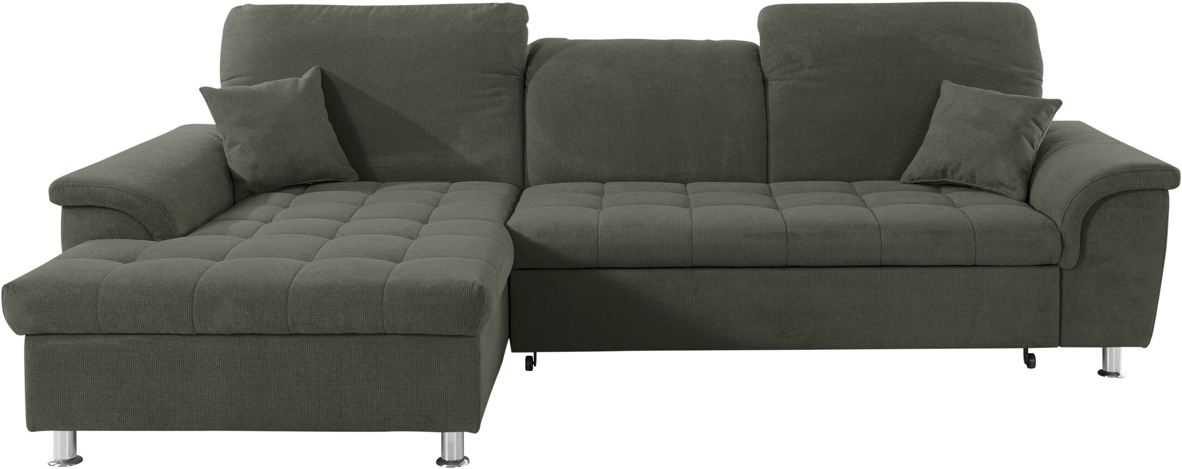 DOMO collection Ecksofa "Franzi, zeitlos und elegant, moderne Sitzheftung, günstig online kaufen
