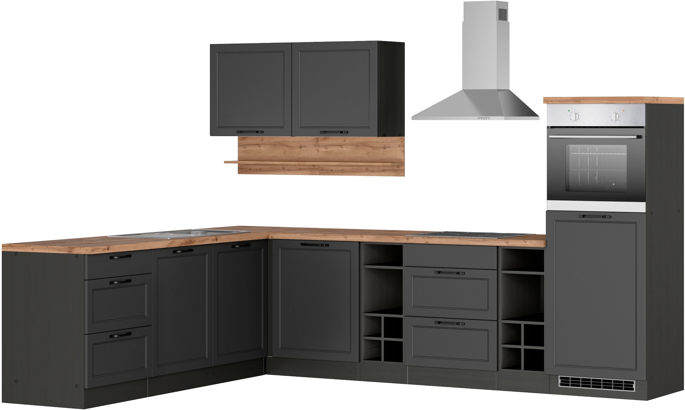 KOCHSTATION "KS-Lana" Stellbreite 240/300 cm, wahlweise mit E-Geräten