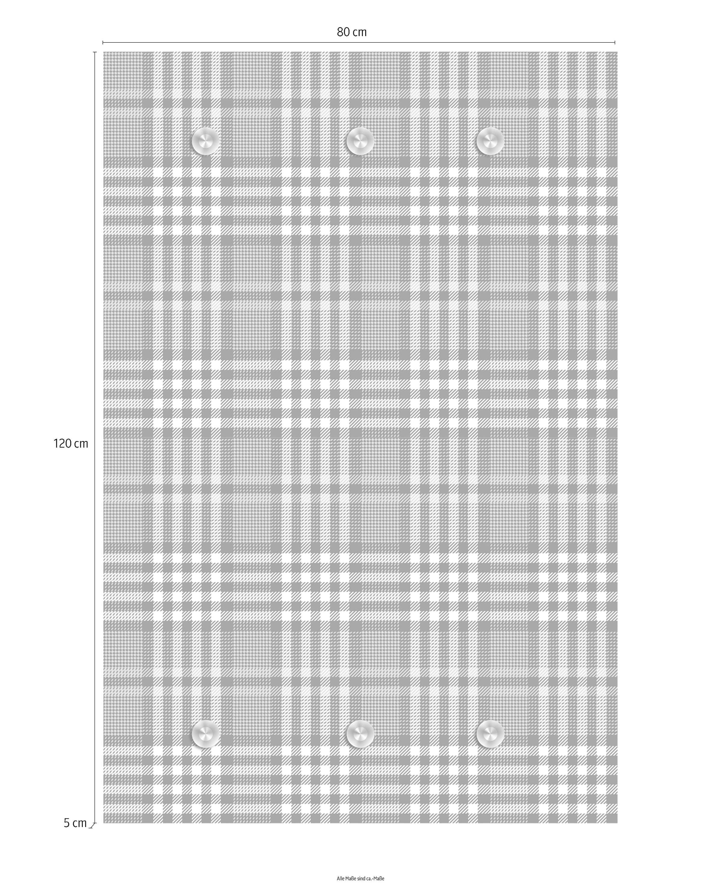 queence Garderobenleiste »Karomuster«, mit 6 Haken, 80 x 120 cm