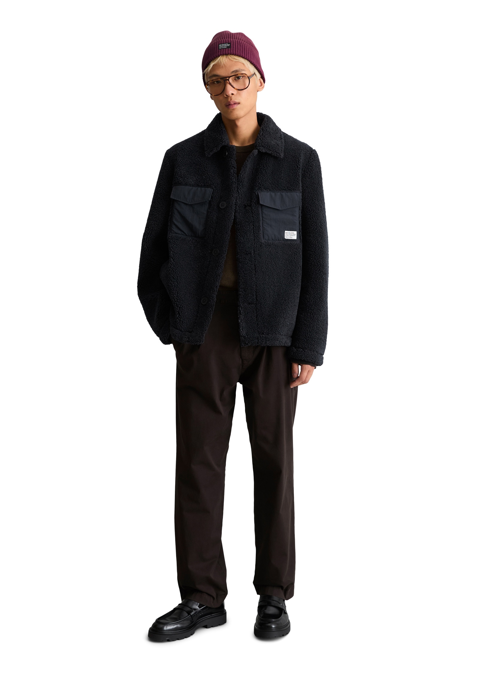 Marc O'Polo DENIM Outdoorjacke »mit weichem Fleecefutter« ohne Kapuze