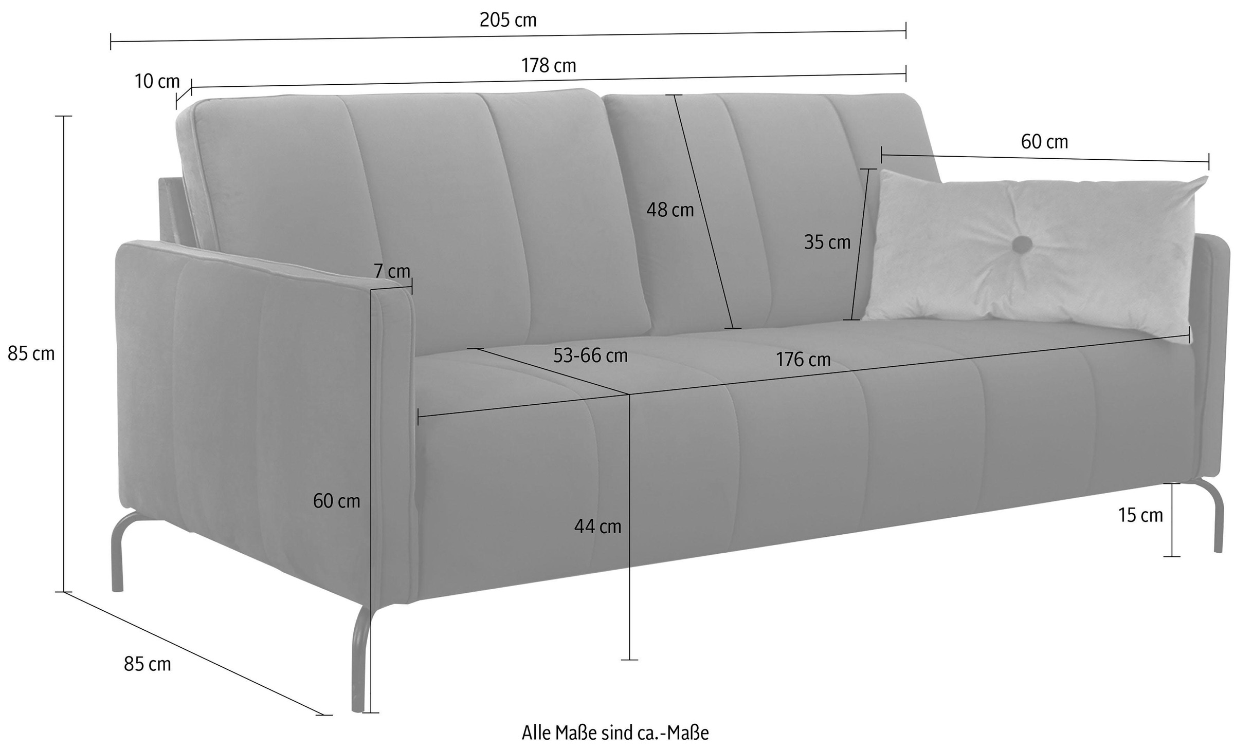 Thumbnail - Home affaire 3-Sitzer "Xeen" mit feiner Steppung und Keder