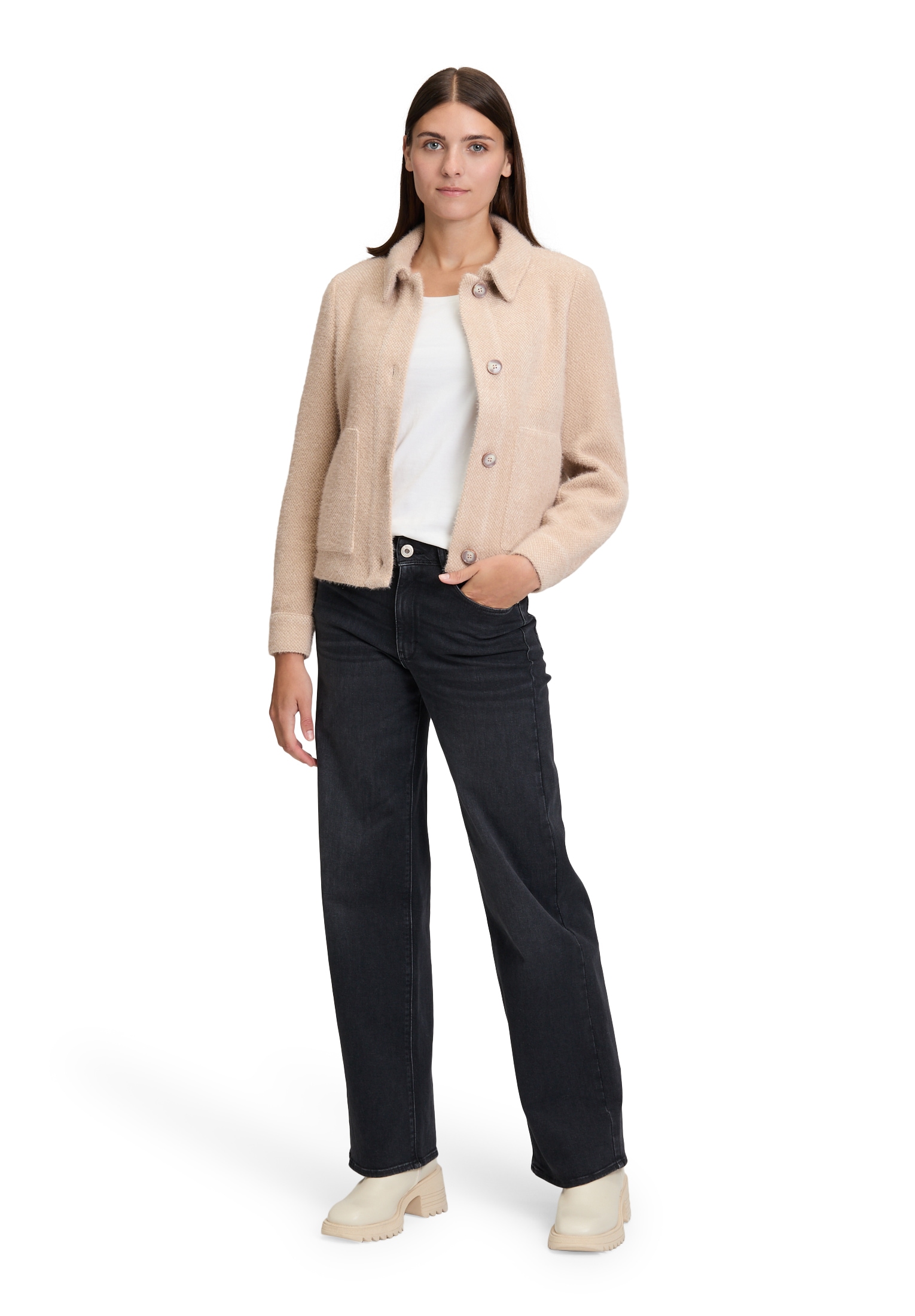 Cartoon Jackenblazer »Cartoon Damen Casual-Jacke mit aufgesetzten Taschen«