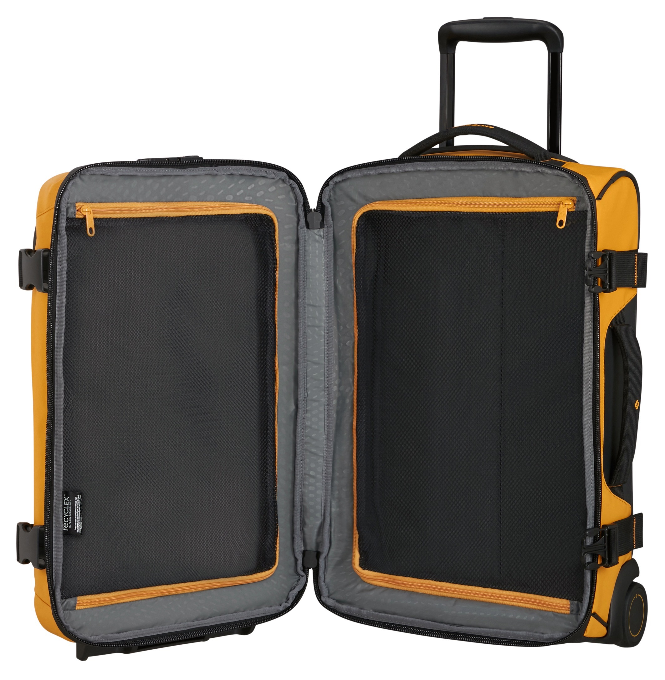 Reisetasche SAMSONITE "ECODIVER DUFFLE/WH 55/20 L 35CM DF", Gr. B/H/T: 35cm x 55cm x 23cm, gelb, PET, Taschen Reisetasche, Travelbag Reisetasche Weichgepäck Laptopfach 3
