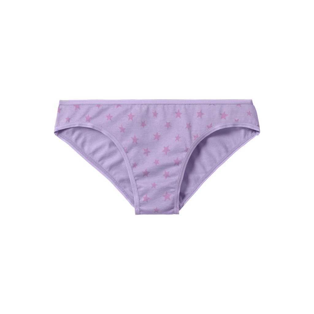 petite fleur Bikinislip, (Packung, 8 St.), mit Sternen-Print und unifarben