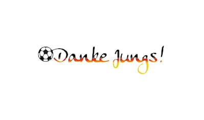 Wandtattoo »Fußball Spruch Danke Jungs«, (1 St.)