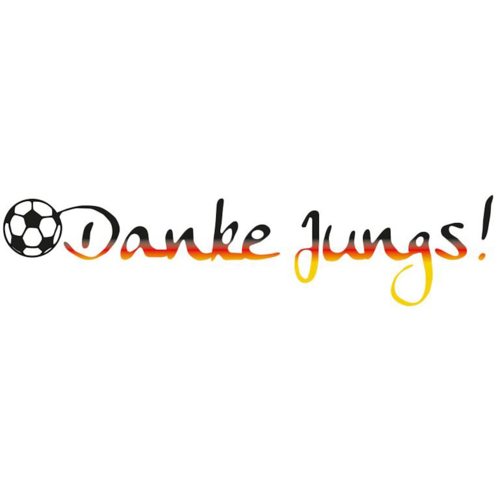 Wall-Art Wandtattoo »Fußball Spruch Danke Jungs«, (1 St.)