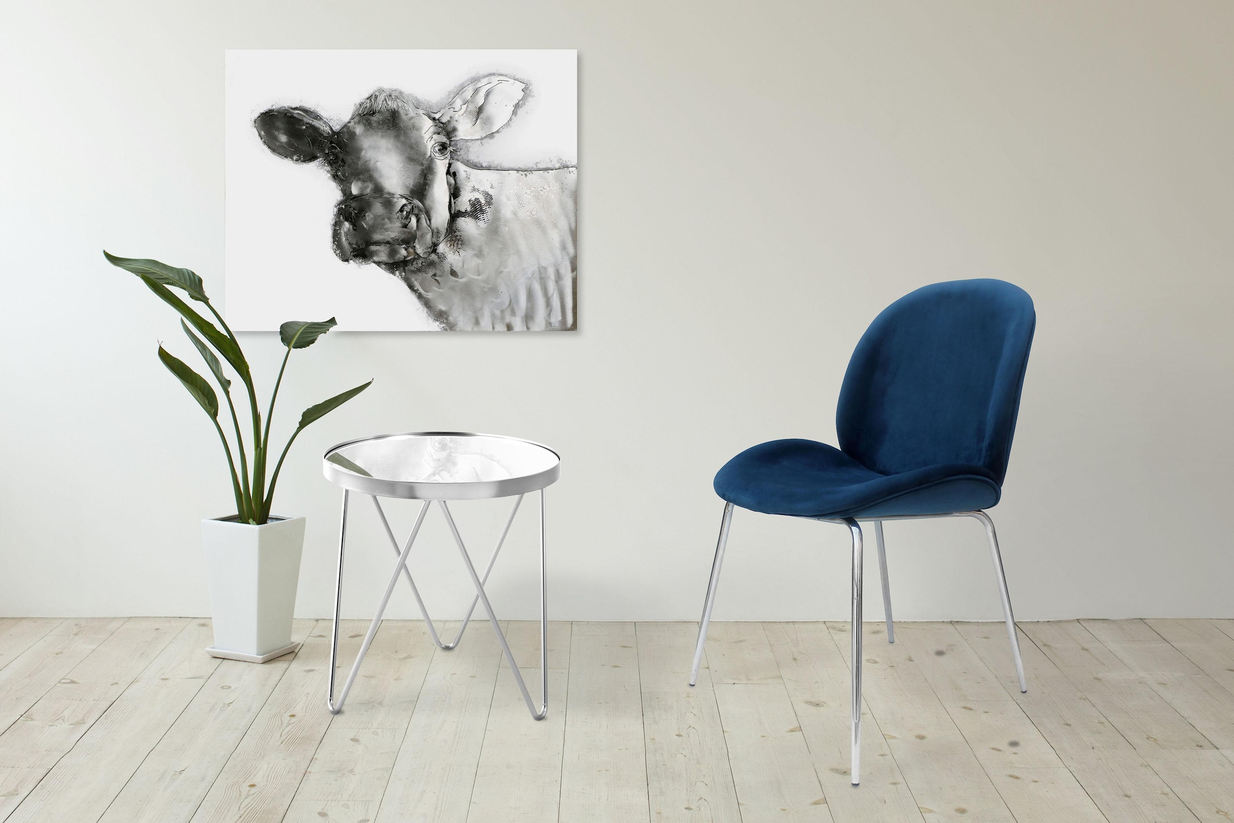 Kayoom Beistelltisch "Bonnie, modernes Gestell in Dreiecksform", (1 St.), A günstig online kaufen