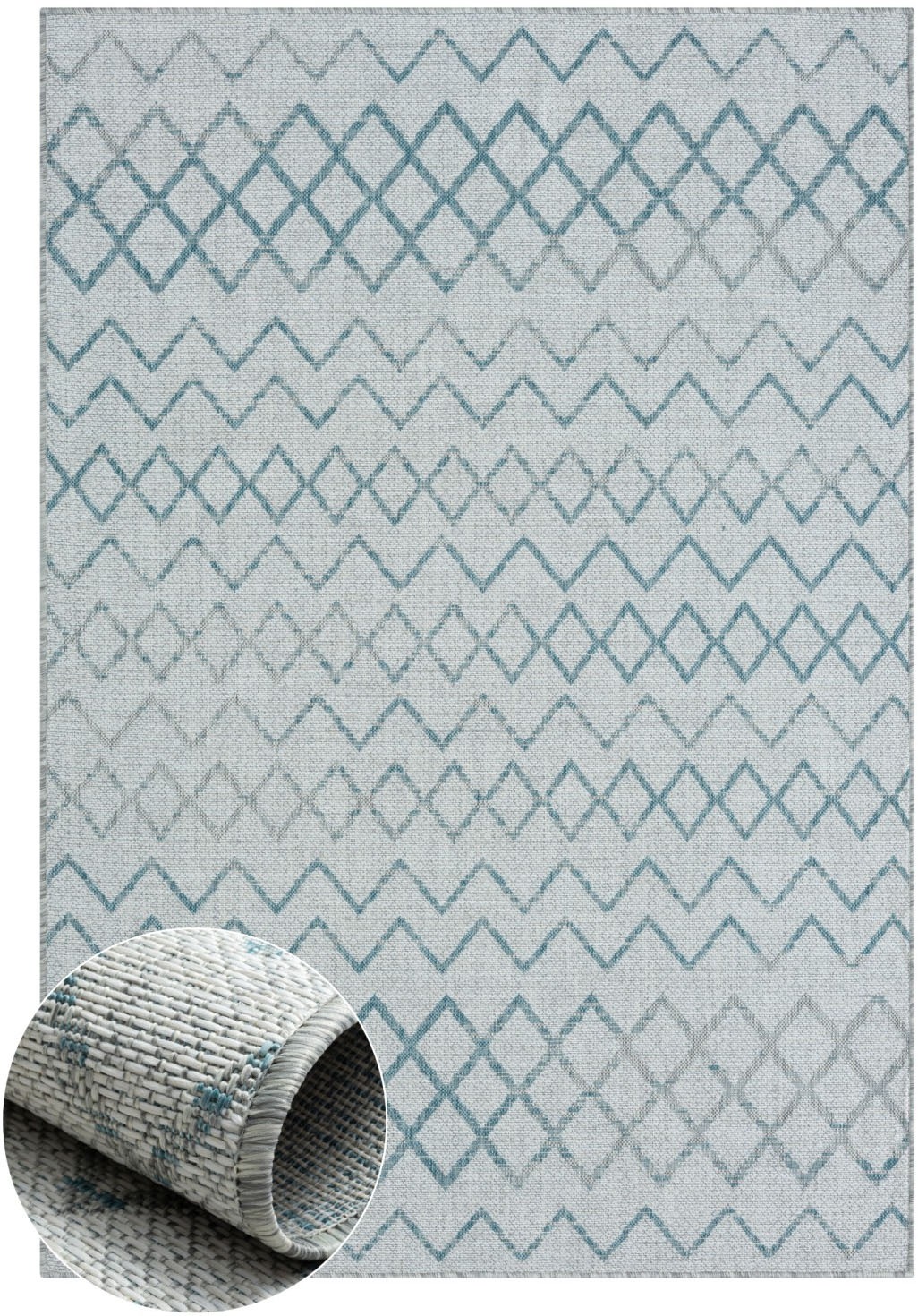 Myflair Möbel & Accessoires Teppich »Nebula Lagerräumung«, rechteckig, 6 mm Höhe, modernes Design, Rauten, Outdoor geeignet, Balkon, Terrasse