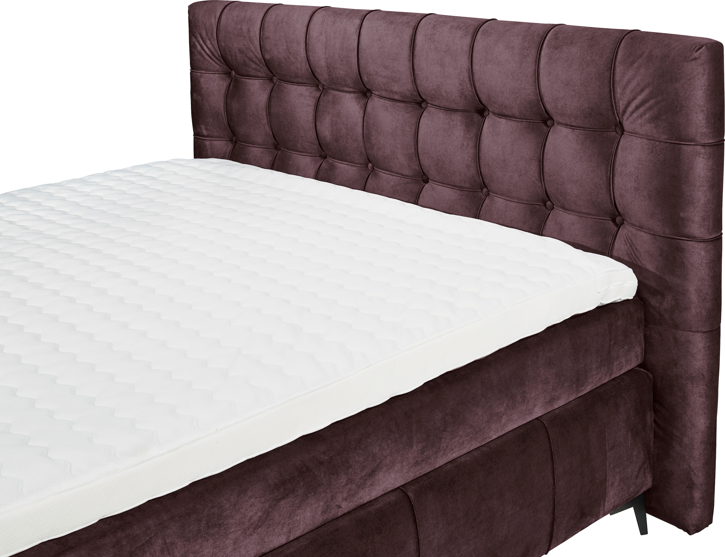 ED EXCITING DESIGN Boxspringbett »Oregon«, inkl. Duo-Matratze - Kokosmatte, Filzabdeckung