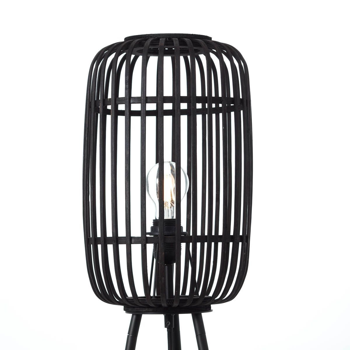 Brilliant Stehlampe »Woodrow«, 1 flammig, Leuchtmittel E27 | ohne Leuchtmittel, dreibeinige Bambus Lampe, 130 x 45 cm, E27, Boho-Stil