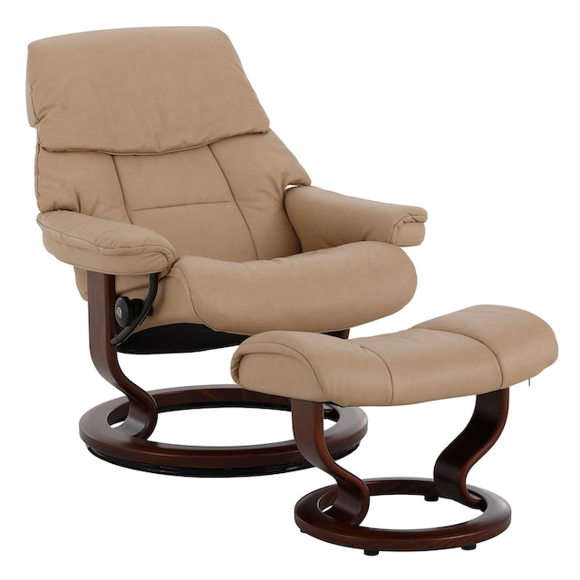 Stressless® Relaxsessel »Ruby«, (Set, Relaxsessel mit Hocker), mit Classic  Base, Größe L, Gestell Eiche, Wenge, Braun & Schwarz kaufen | BAUR