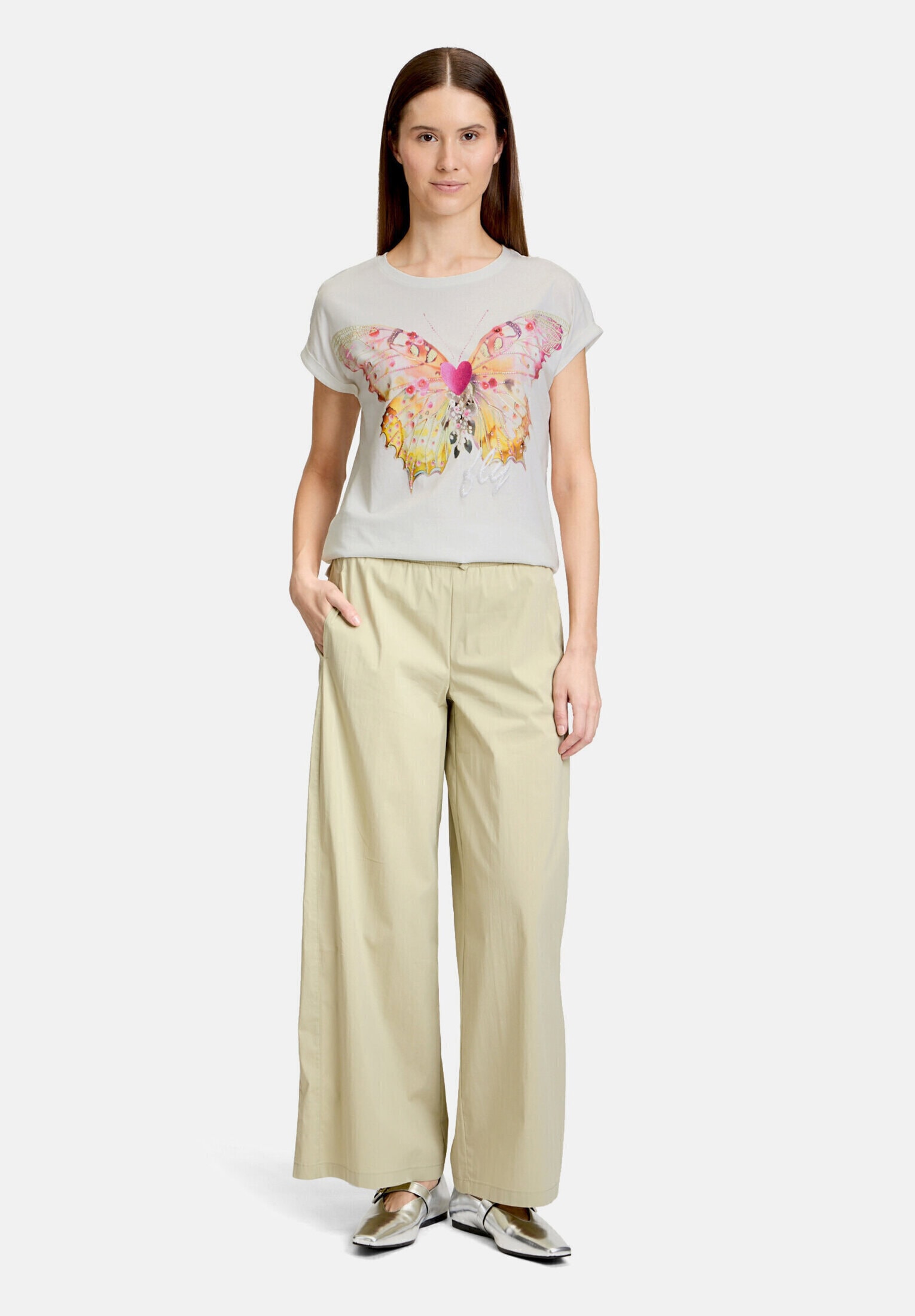 Cartoon Kurzarmshirt "Damen mit Ärmelaufschlag" 1 Stk. Placement