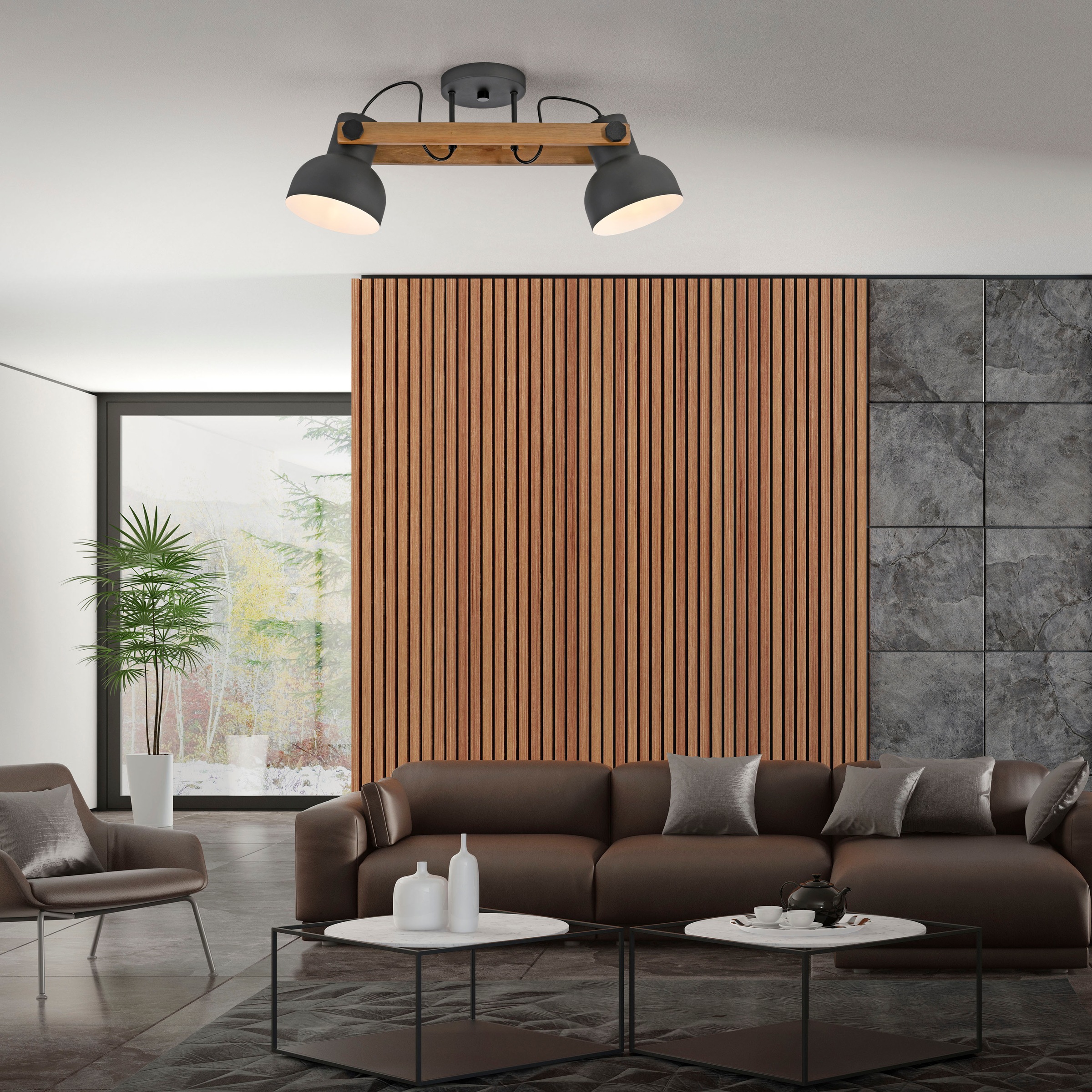 JUST LIGHT Deckenleuchte »CUP 2.0«, 2 flammig, Leuchtmittel E27 | Leuchtmittel wechselbar, ExklusiveE27