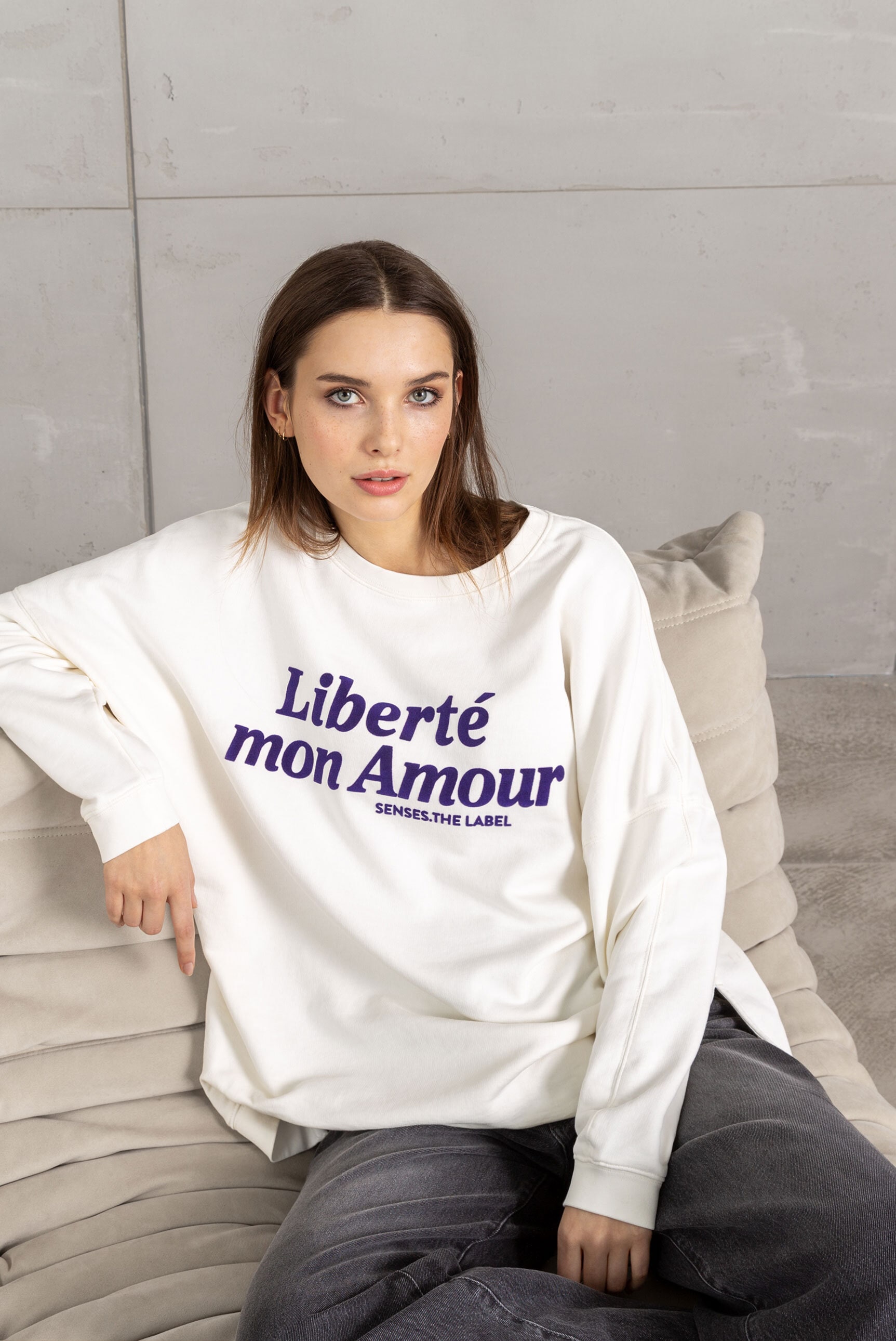 SENSES.THE LABEL Sweater, mit Seitenschlitze