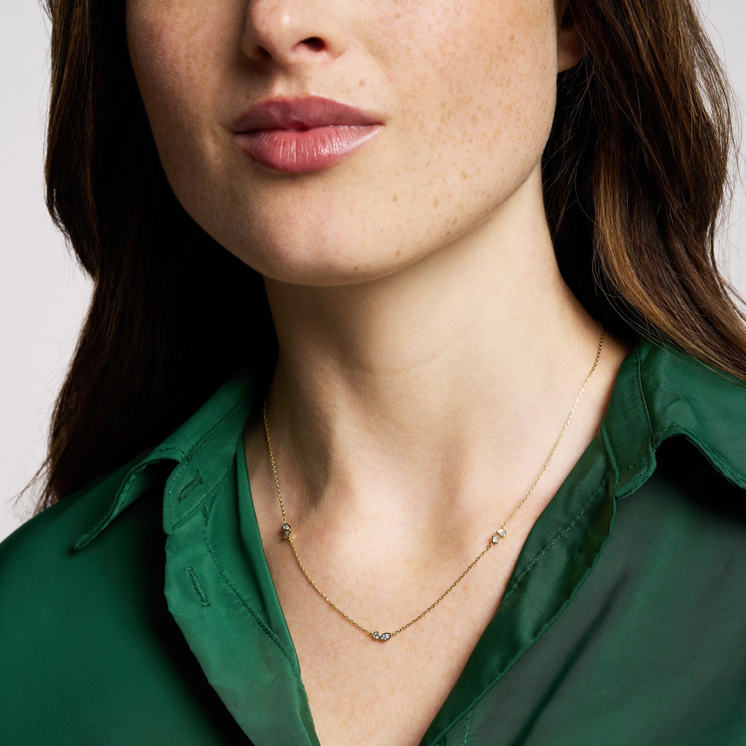 Fossil Kette ohne Anhänger »Schmuck Geschenk Metall ELLIS, JA7287710«, mit Zirkonia (synth.)
